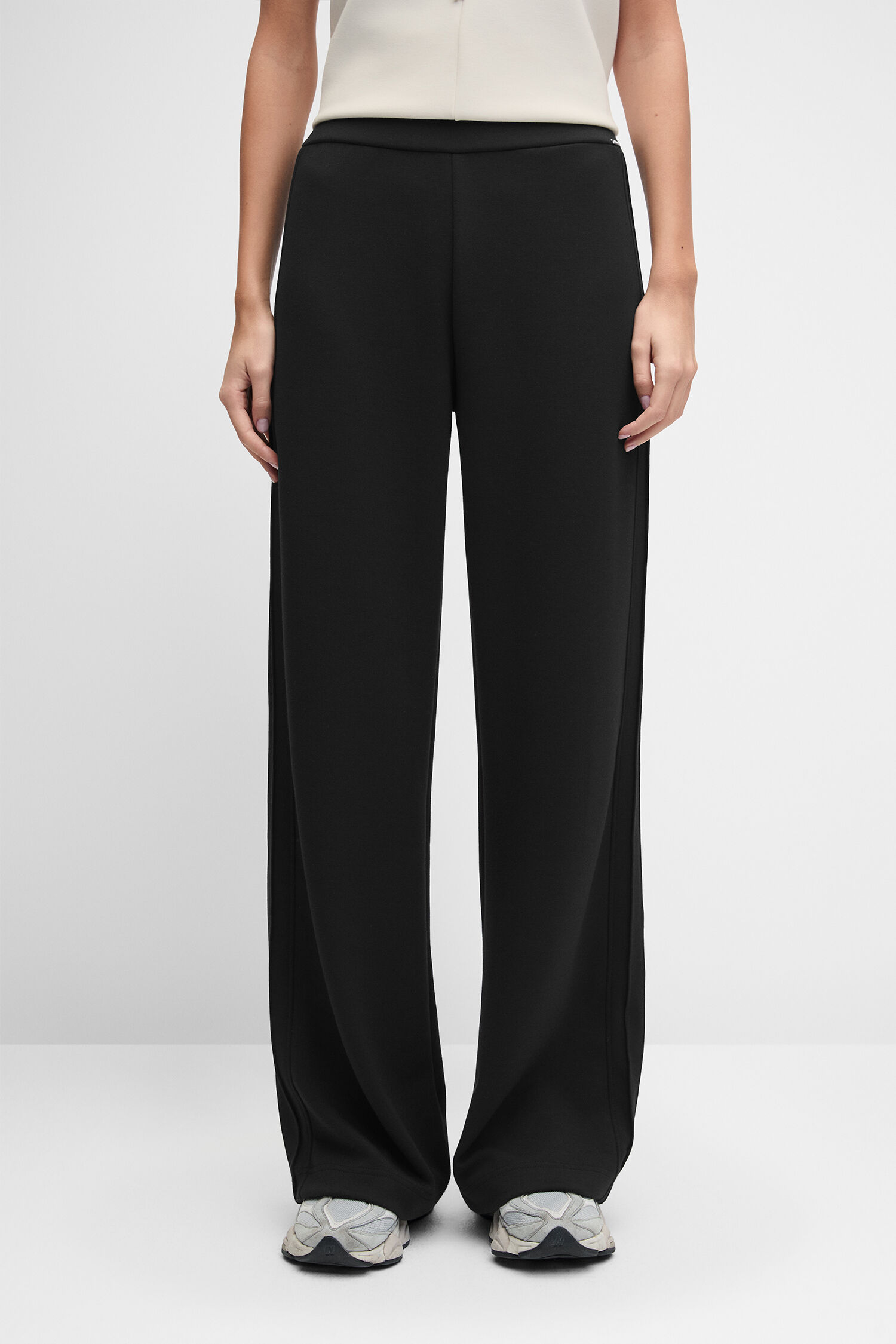 hose, schwarz, weite beine, weitenhosen, gassig length