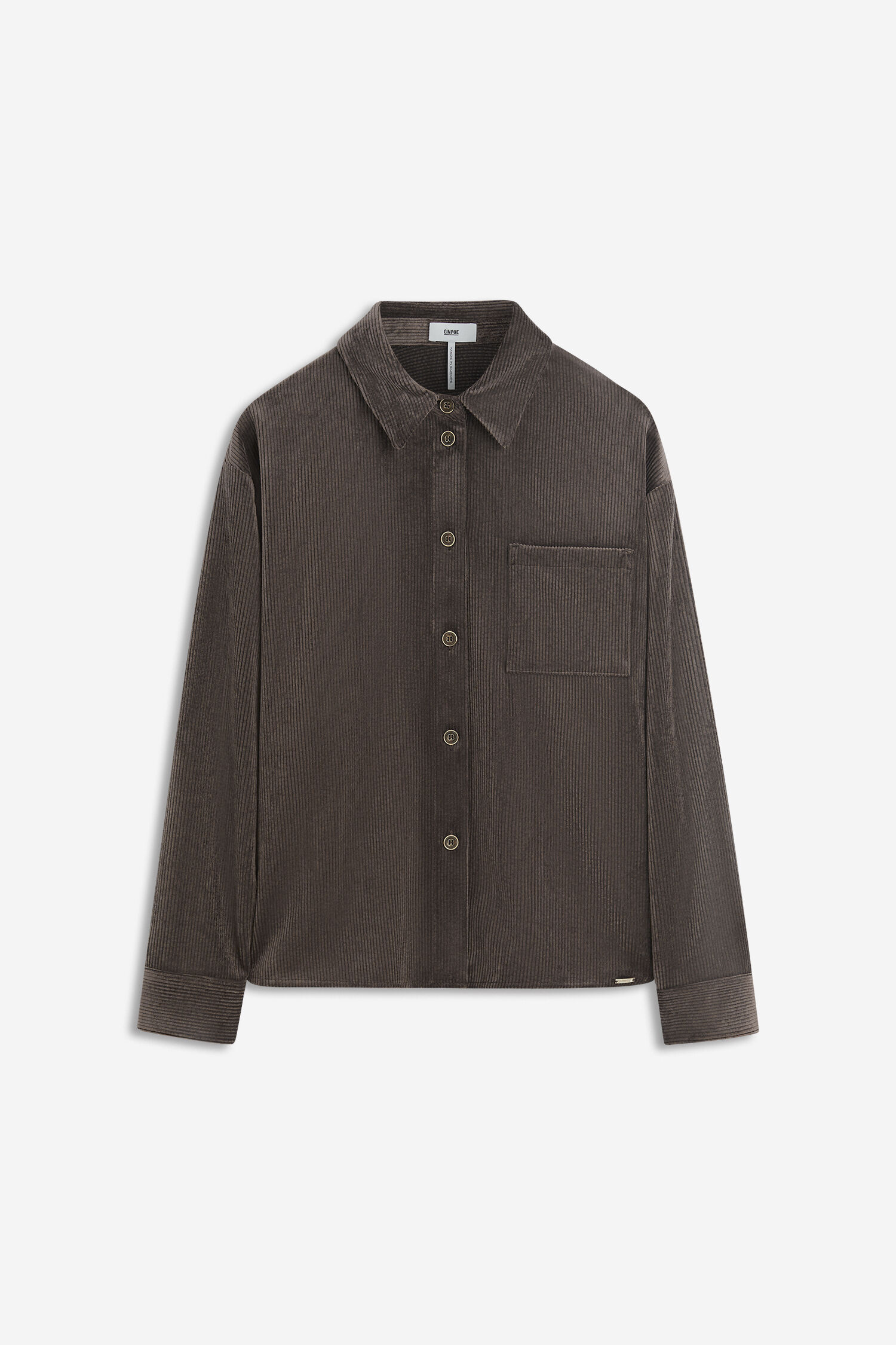 corduroy, shirt, longsleeve, pocket, brown