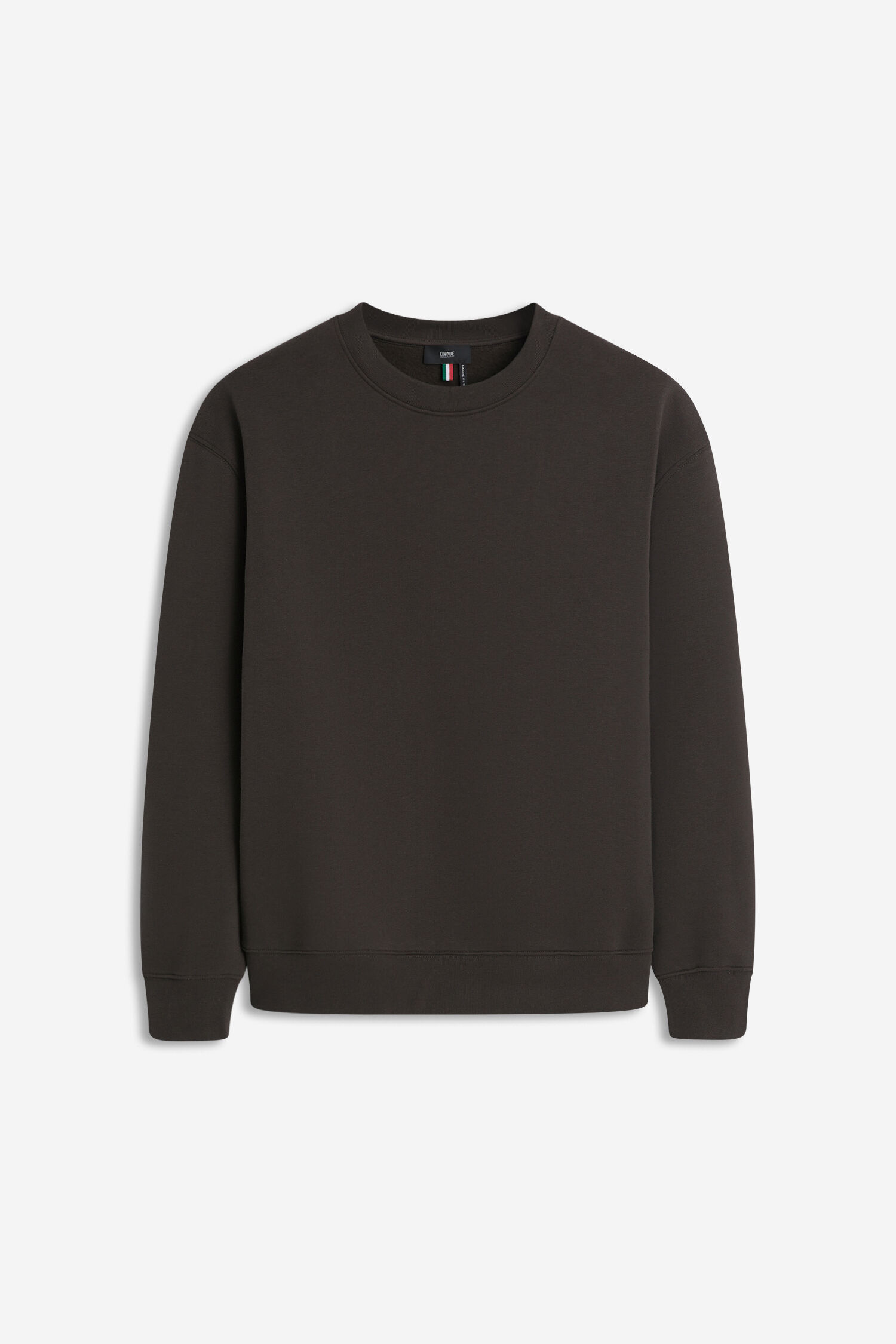 Sweatshirt, Crewneck, Dunkelgrau, Lange Ärmel, Strick