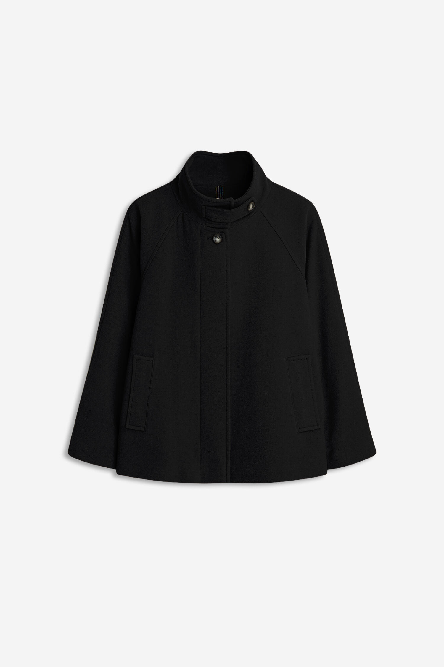 Mantel, Schwarz, Jacke, Kragen, Taschen