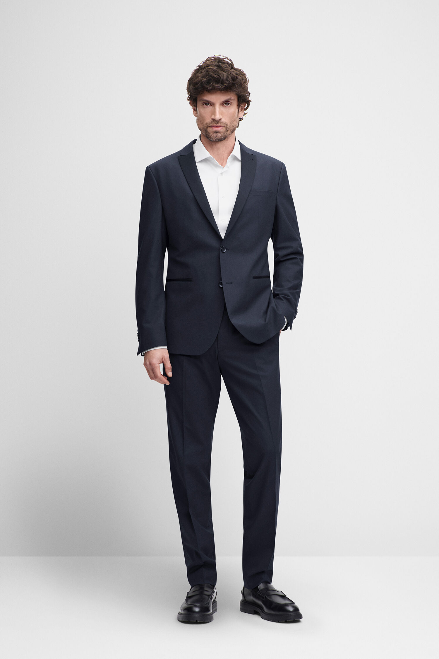 Anzug, Navy, Herren, Sakko, Pants