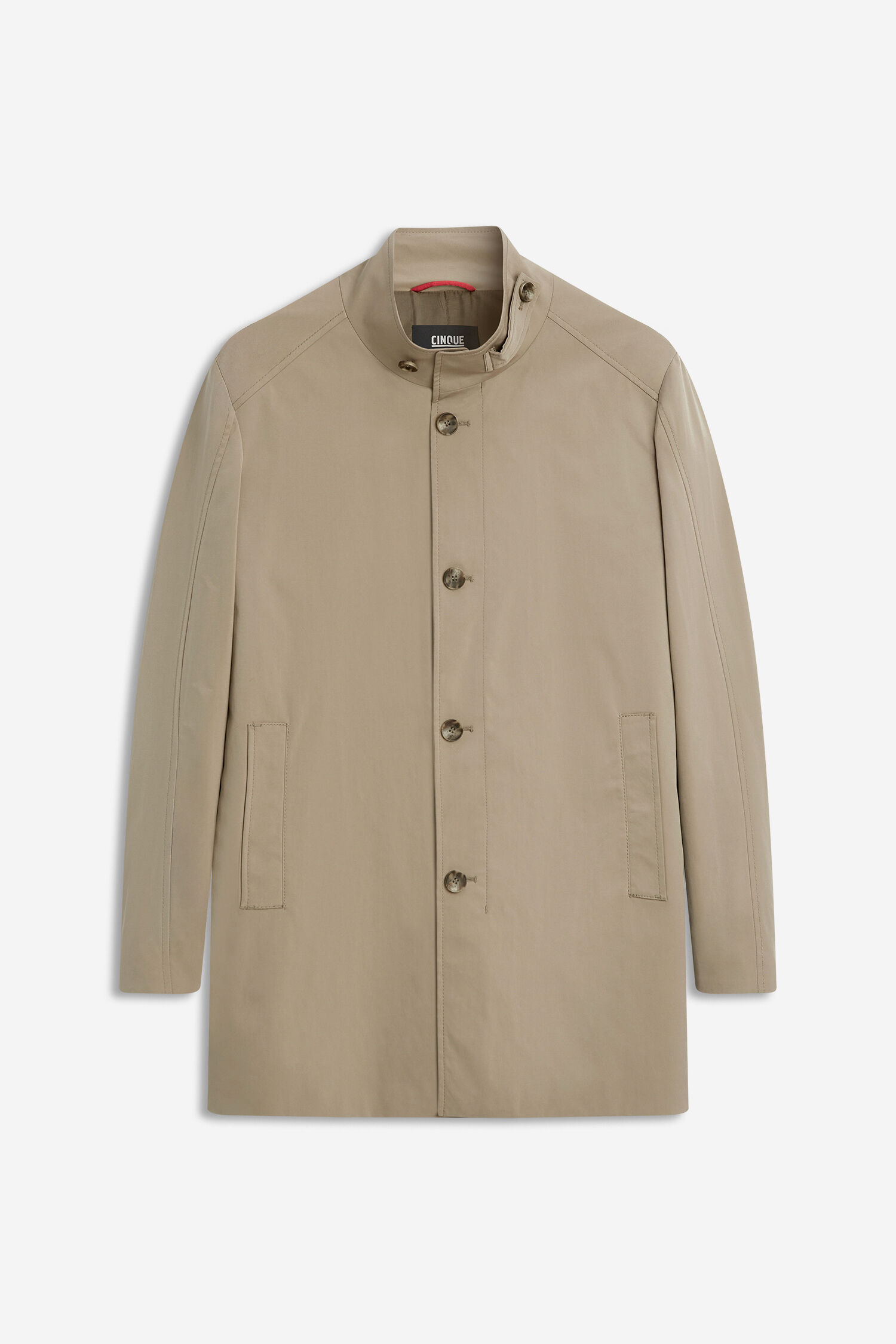 Mantel, Langarm, Jacke, Khaki, Mantel, Langarm, Jacke, Khaki - beige