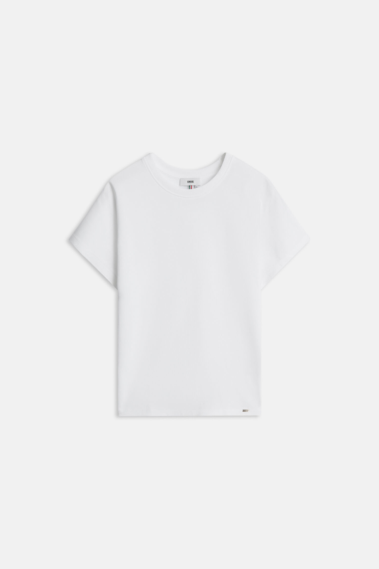 Tee, T-Shirt, weiß, Einfarbig, Baumwolle