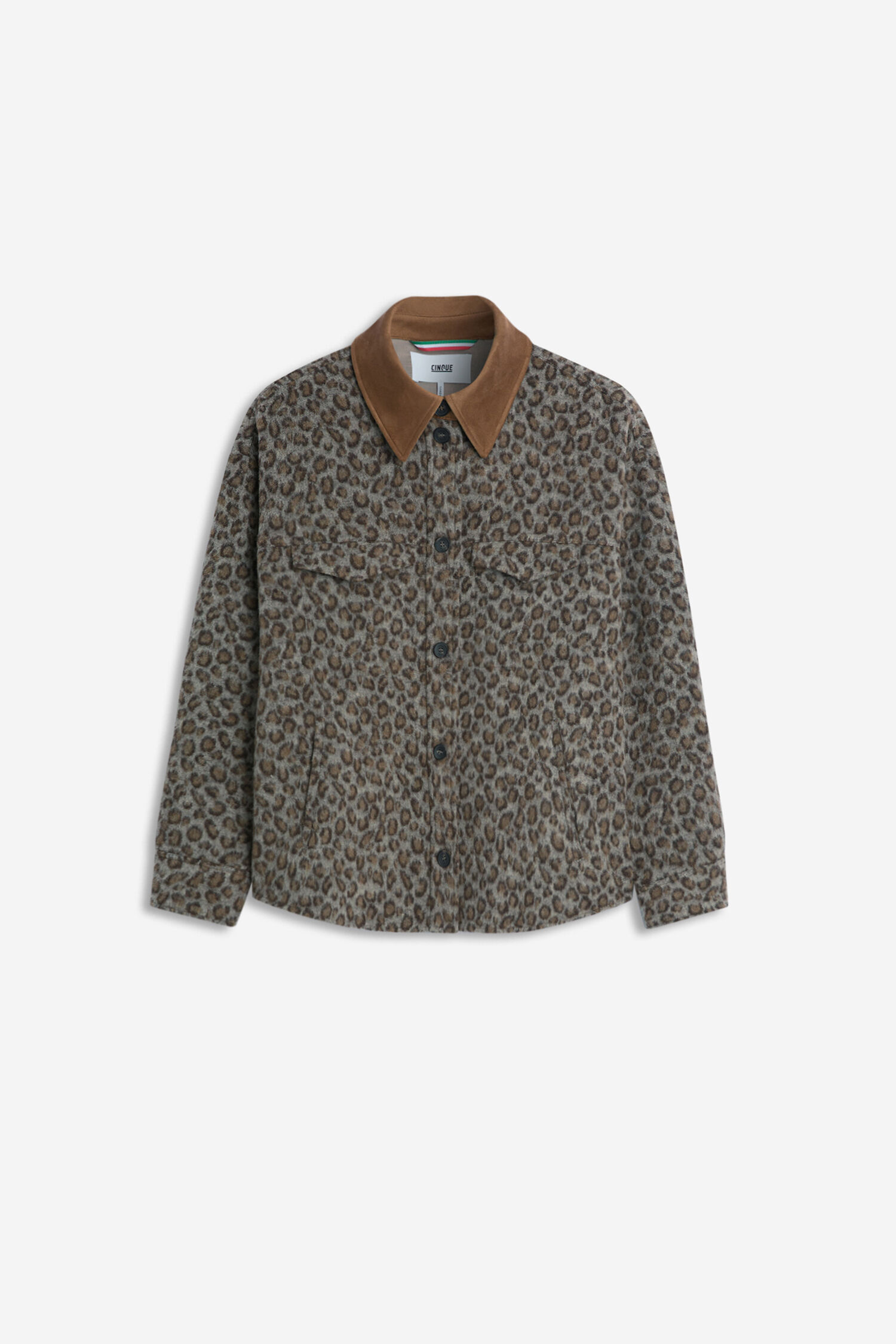leopard print, Knopfleiste, Hemden, Kragen, Langarm