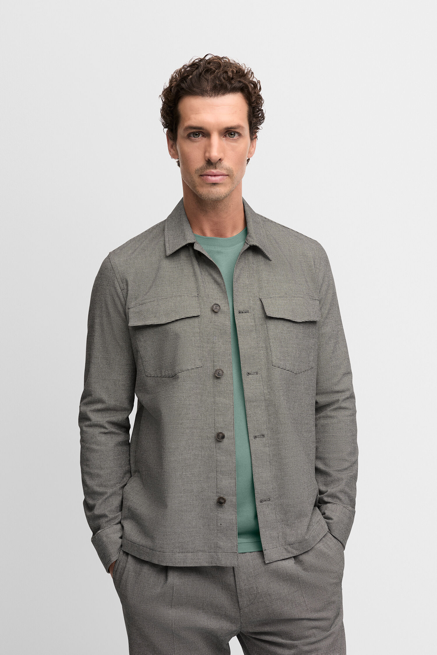 Hemd, Blazer, Mantel, Langarm, Anzug