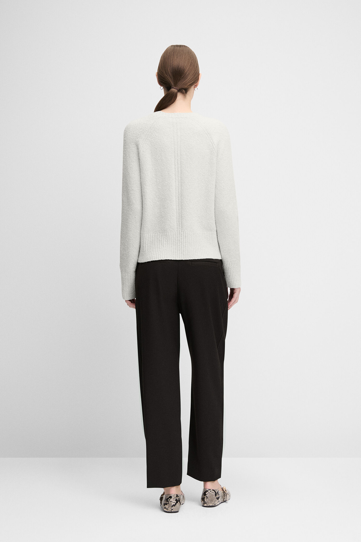 Hosen, Langarm, Pullover, Person, Frau
