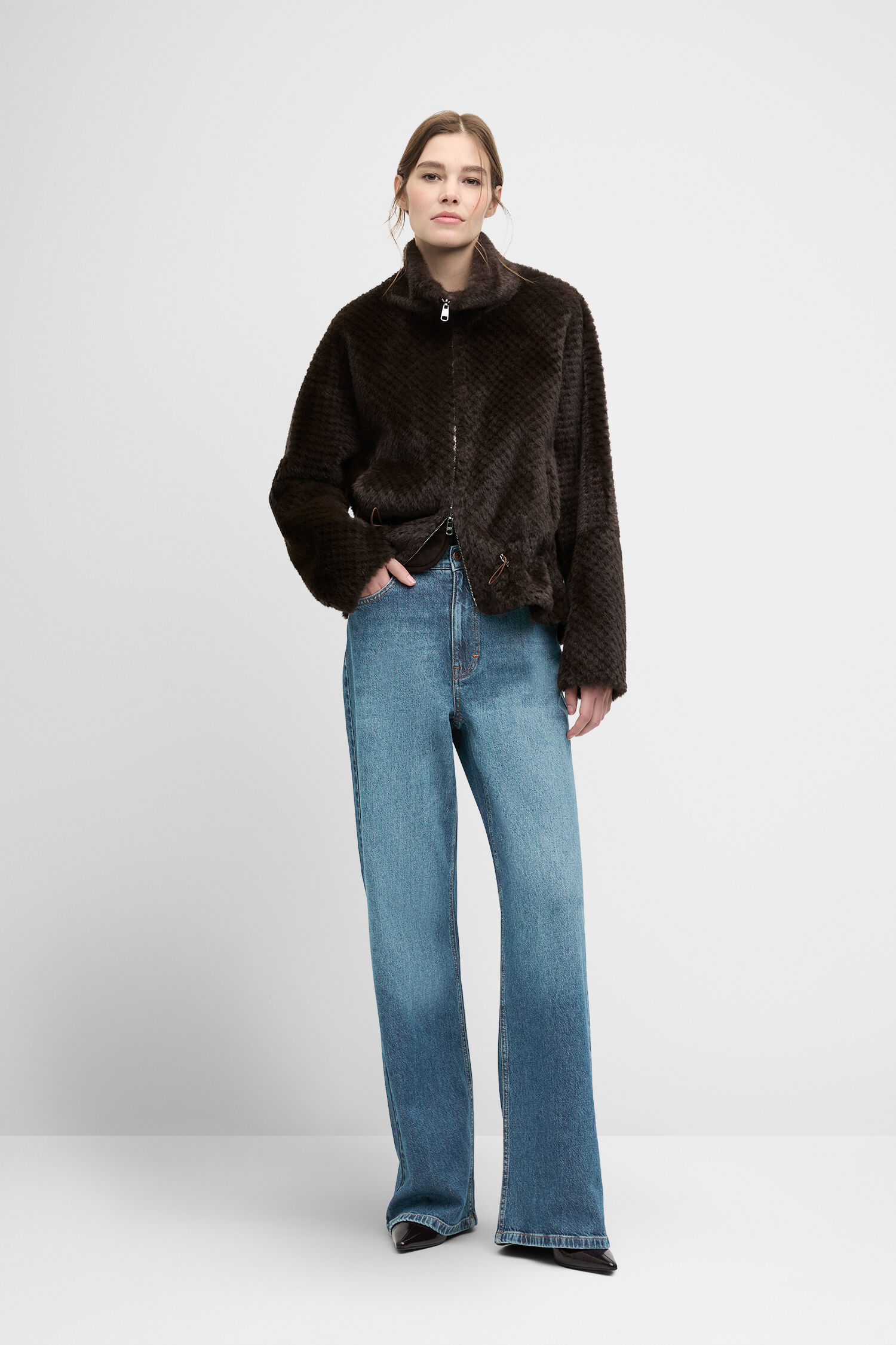 Bekleidung, Mantel, Jacke, Strickwaren, Pullover