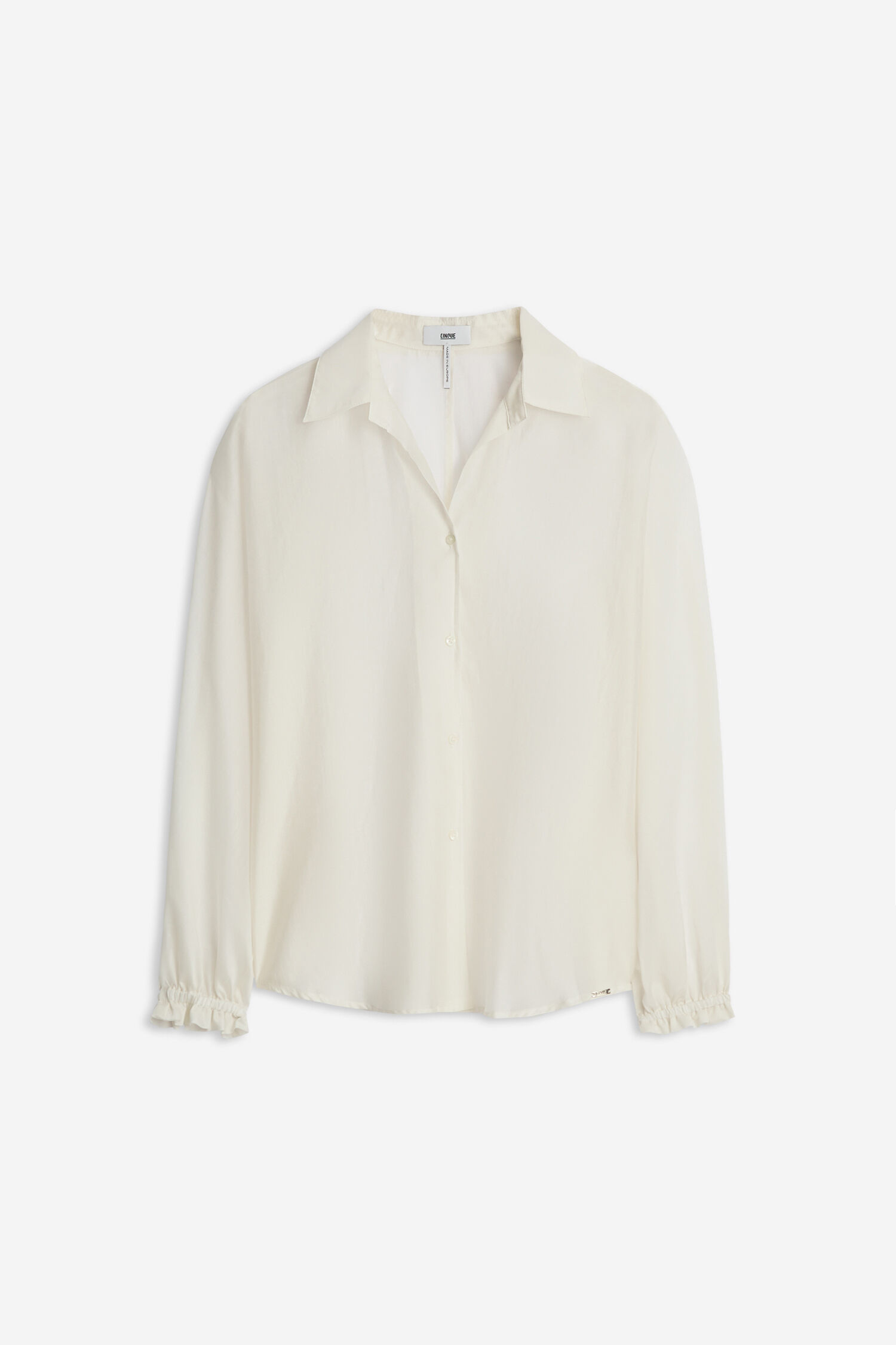 bluse, langärmlig, creme, knöpfe, cocoon-fit