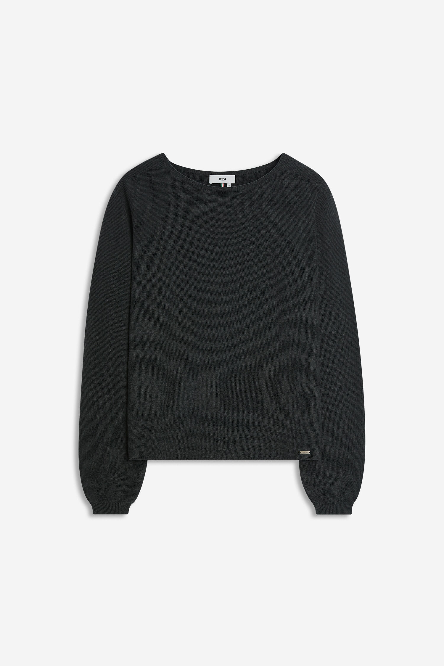 Pullover, Pullover, Langarm, Schwarz, Knit