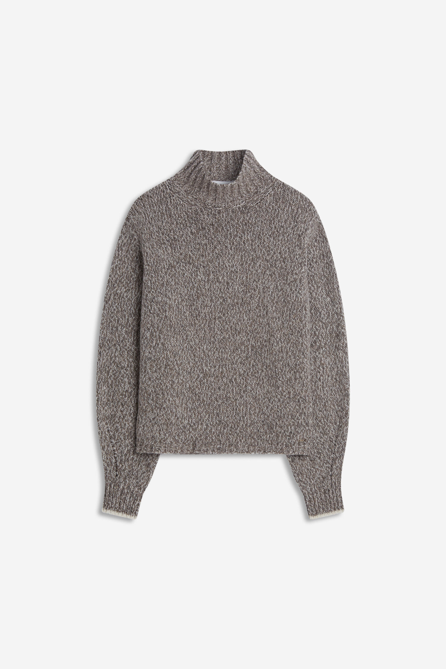 Strickpullover, Rollkragenpullover, Gemustert, Knit-Textur, Langarm