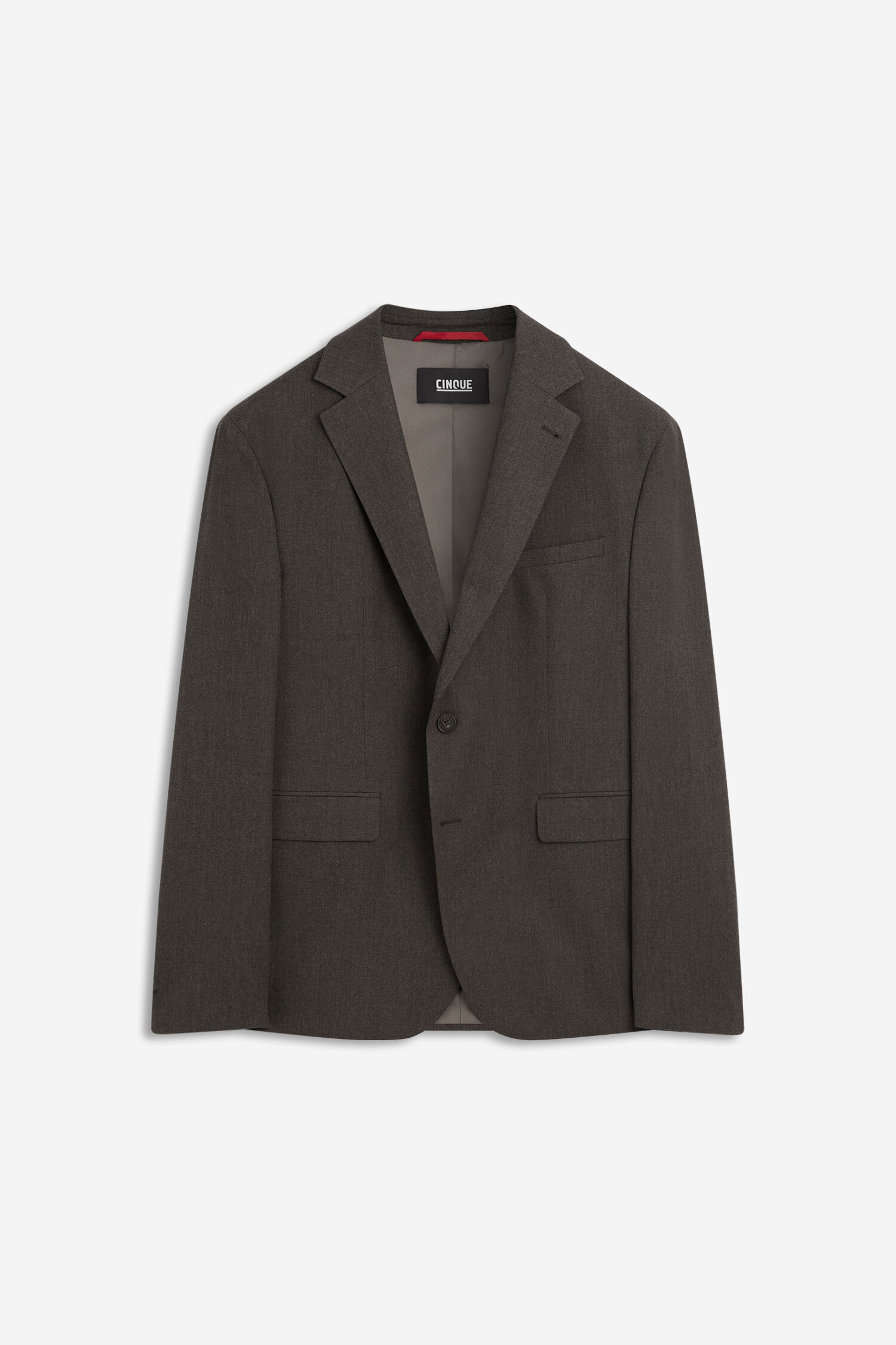 Anzugjacke, Grau, Herren, Wollmischung, 2-Knopf