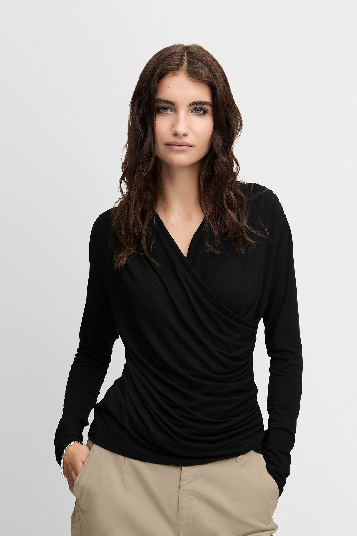 Langarm, Ärmel, Bluse, Person, Frau