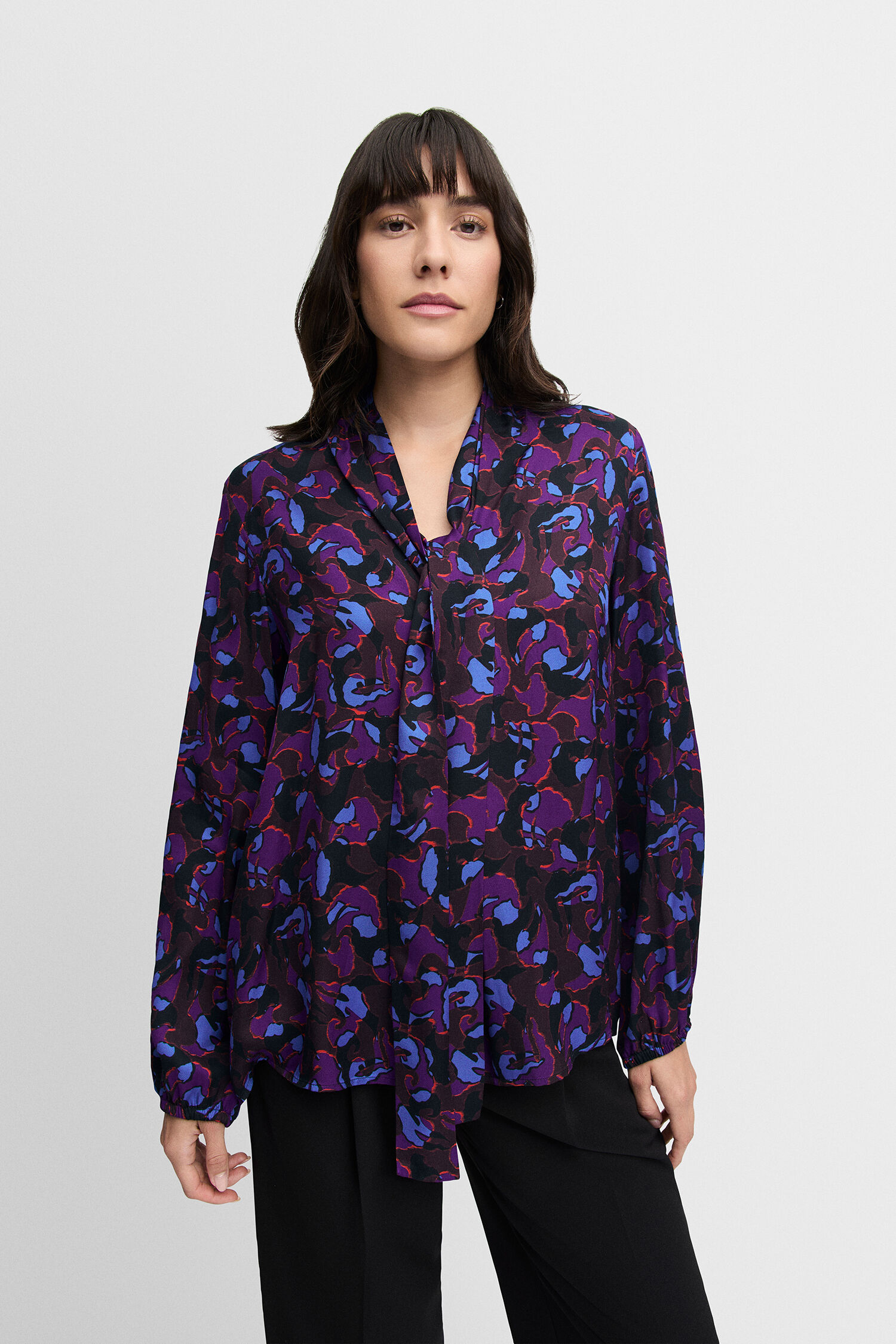 Bluse CIPRIO Bluse, Langarm, Erwachsener, Person, Frau