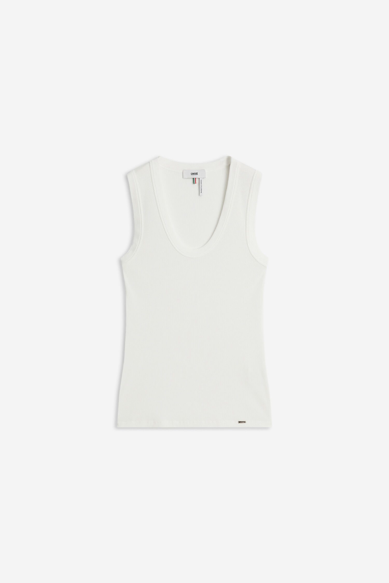 Tank top, weiß, sleeveless, Rundhals, Basis-Top