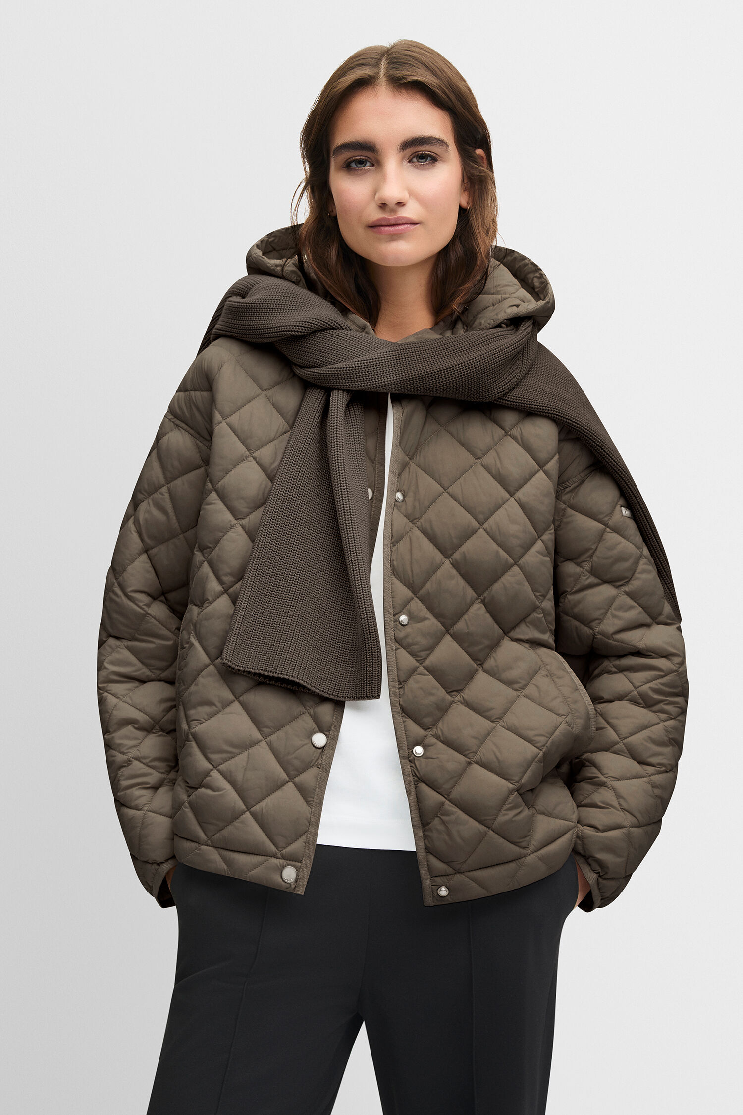 Mantel, Jacke, Erwachsener, Person, Frau - hellbraun