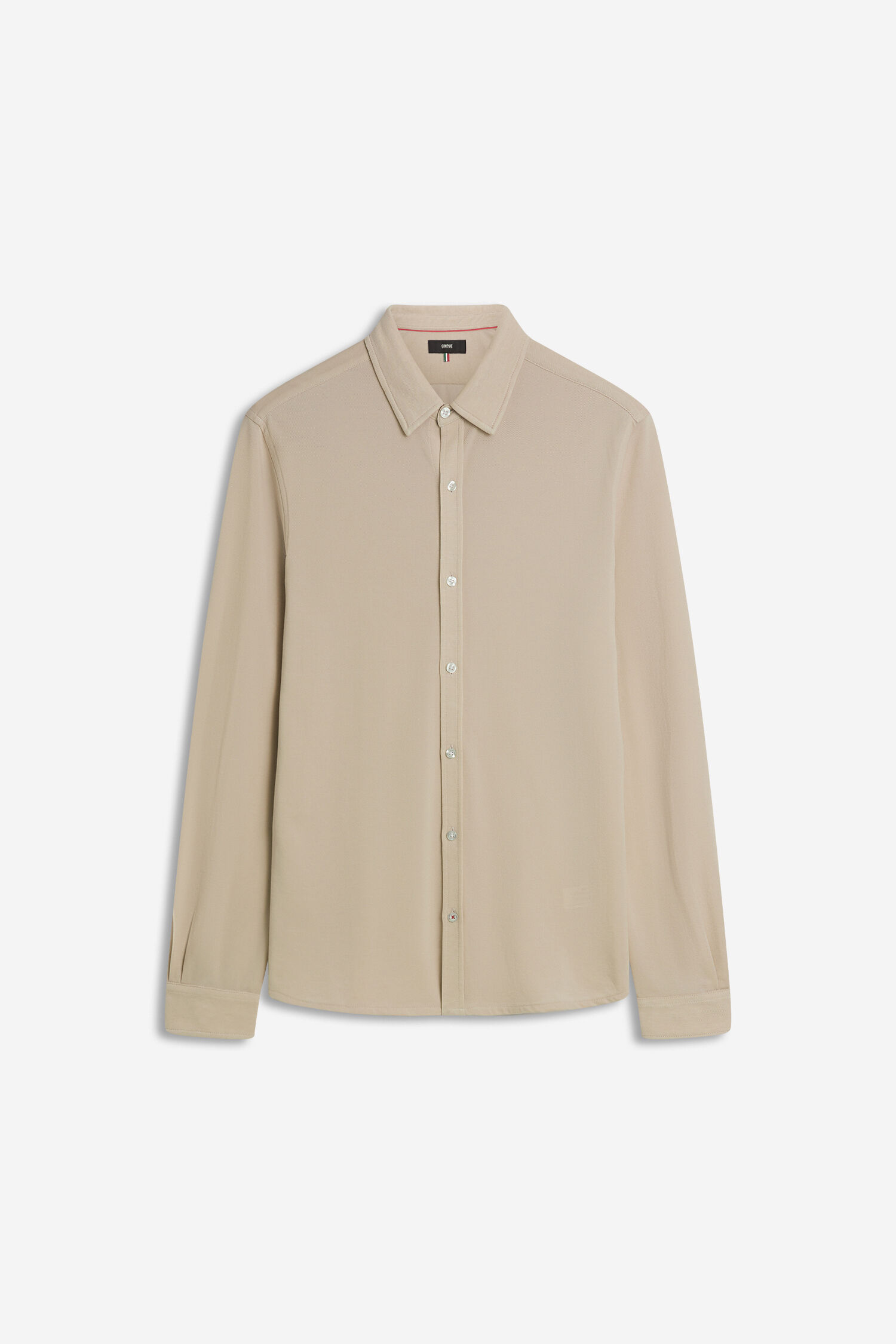 Langarm, Ärmel, Hemd, Leinen, Khaki