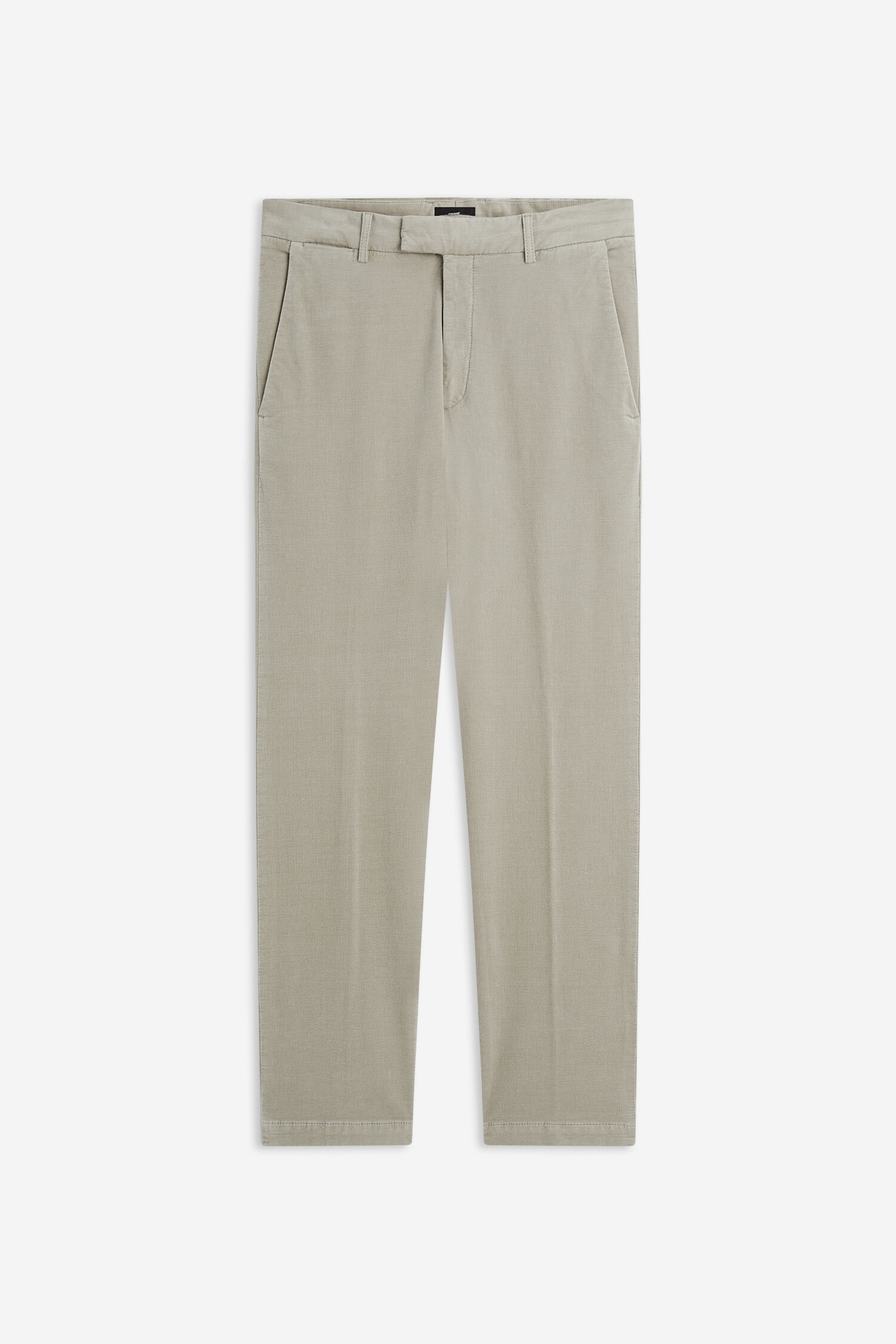 Chino-Hose, Beige, Slim Fit, Gürtel-Schlaufen, Vorne Taschen