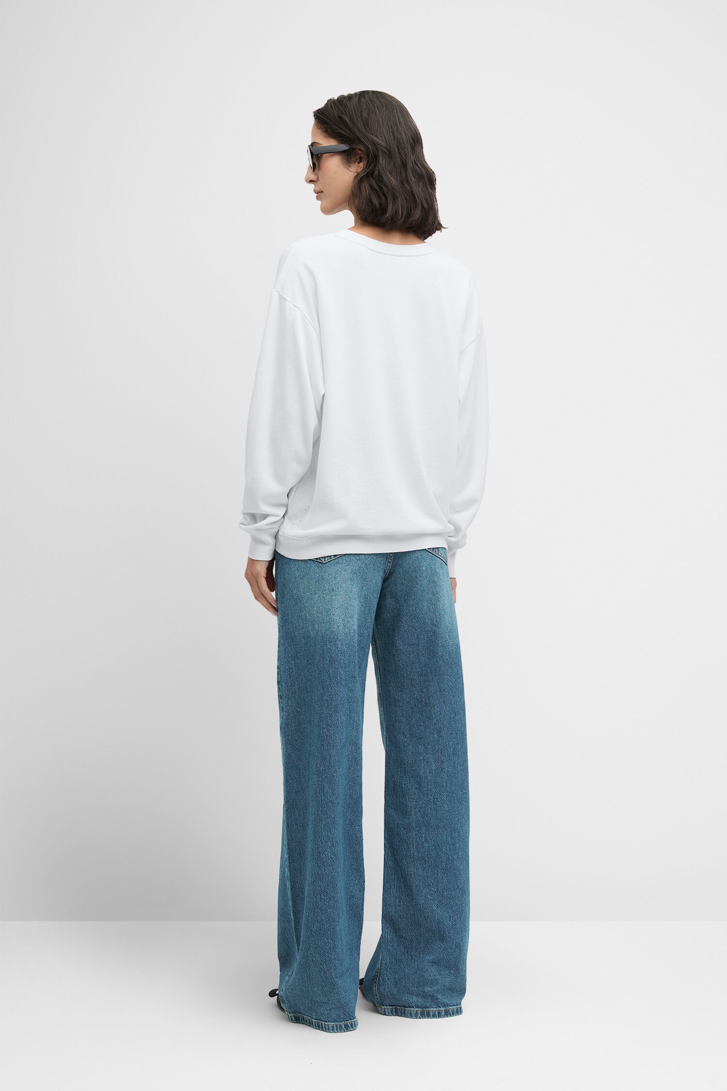 Hosen, Langarm, Jeanshose, Pullover, Person, Hosen, Langarm, Jeans, Pullover, Stehend