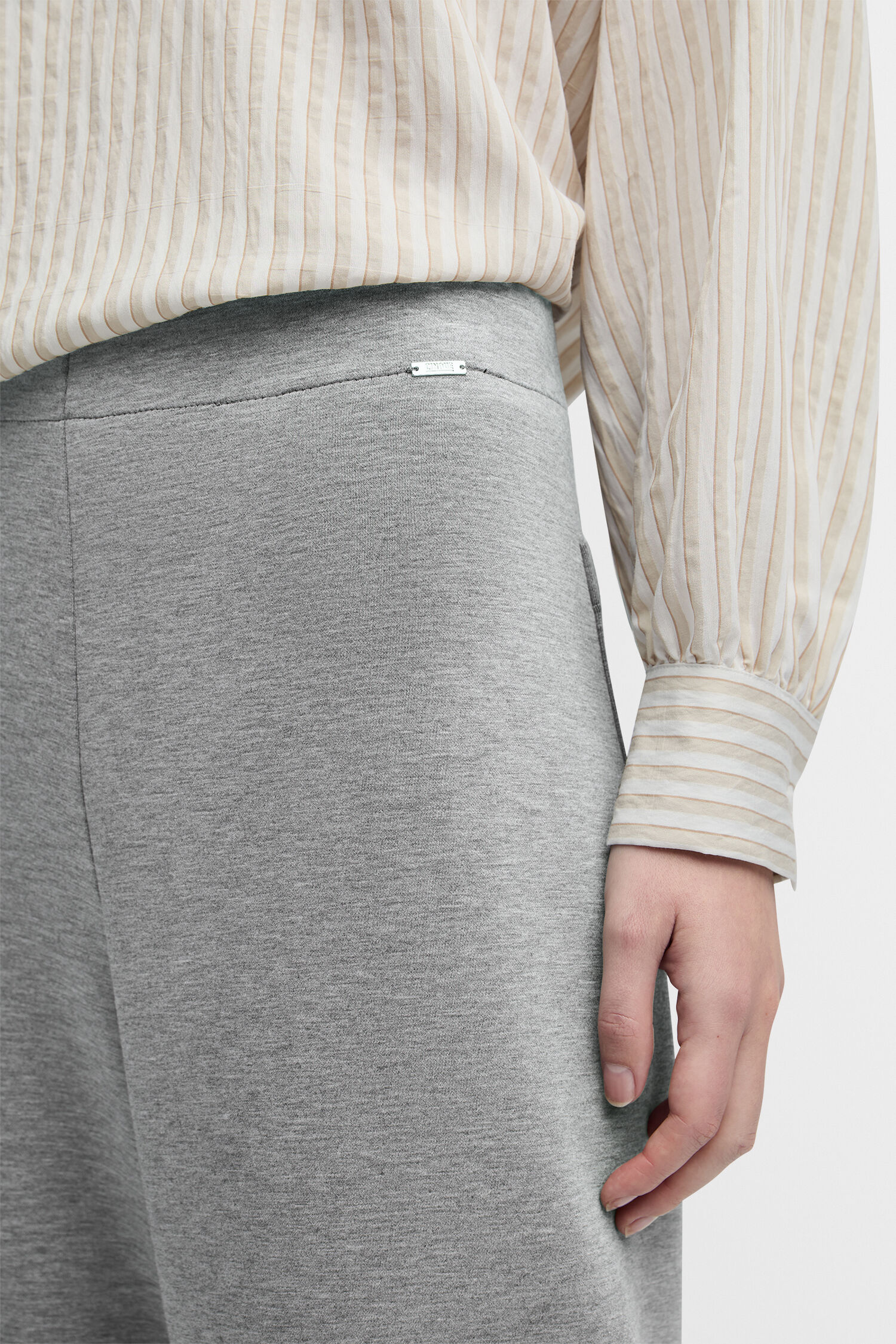 Langarm, Leinen, Hosen, Pullover, Person