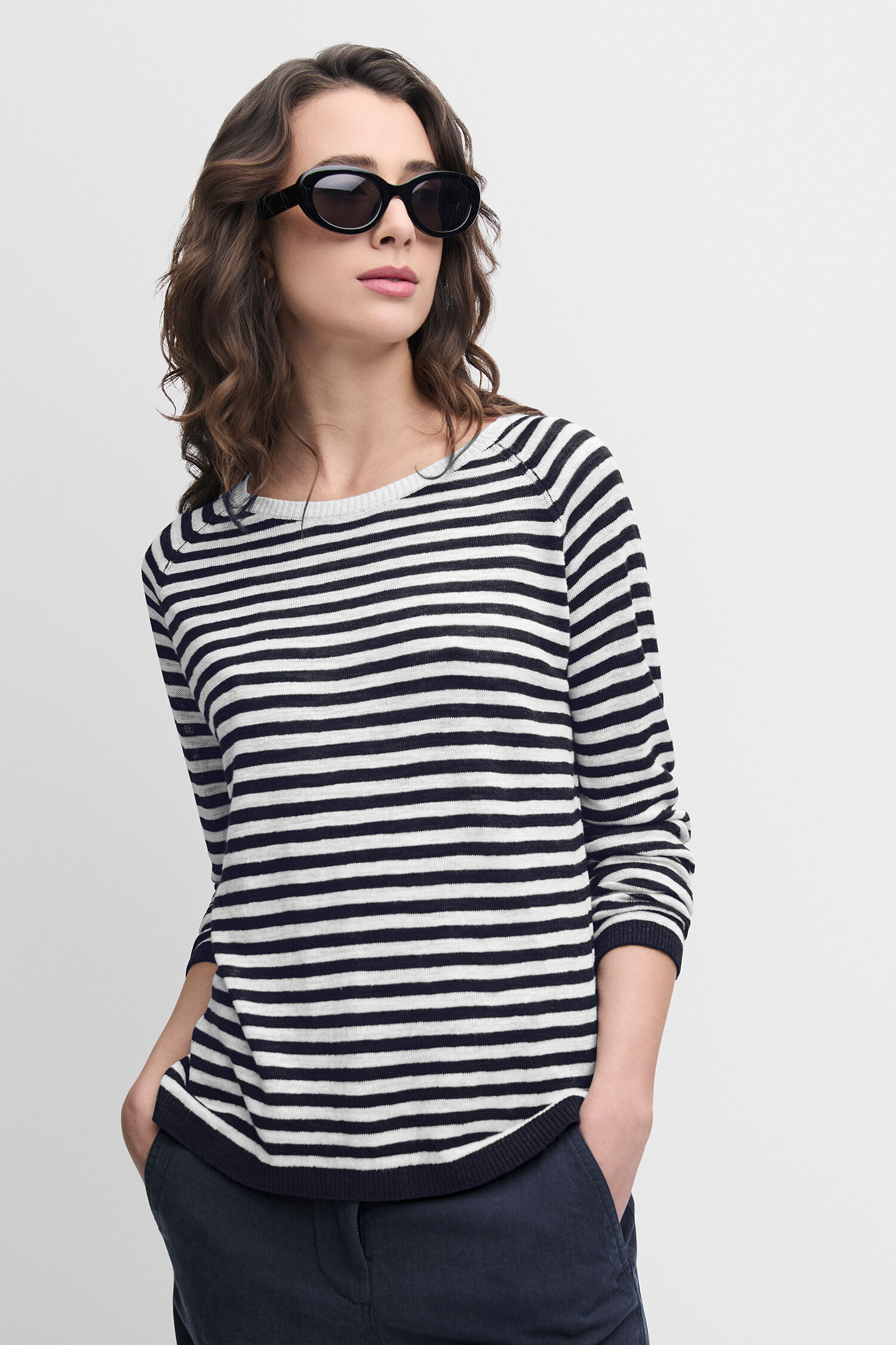 Langarm, Ärmel, Bluse, Sonnenbrille, T-shirt