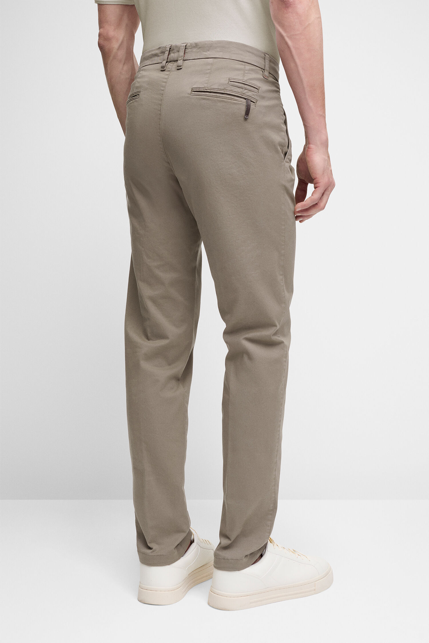 Chinohose, Hose, Beige, Backpocket-Reißverschluss?, Gürtel-Schlaufen