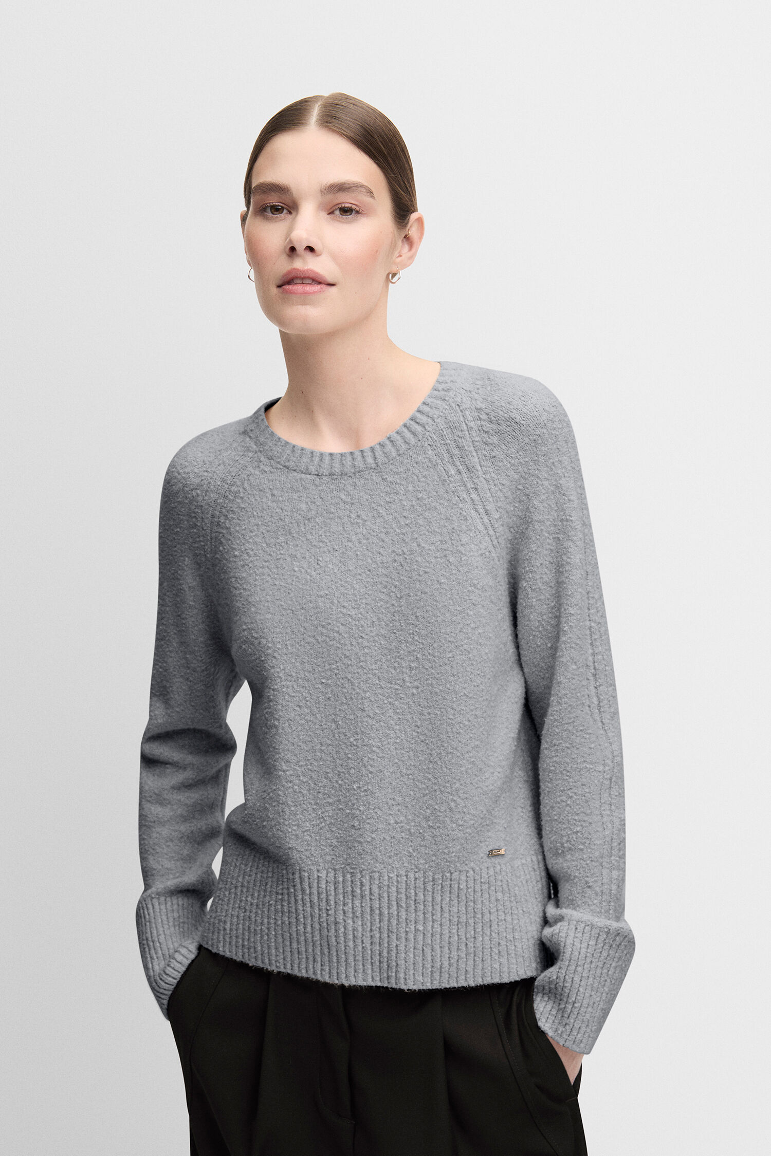 Bekleidung, Strickwaren, Pullover - hellgrau Bekleidung, Strickwaren, Pullover - hellgrau