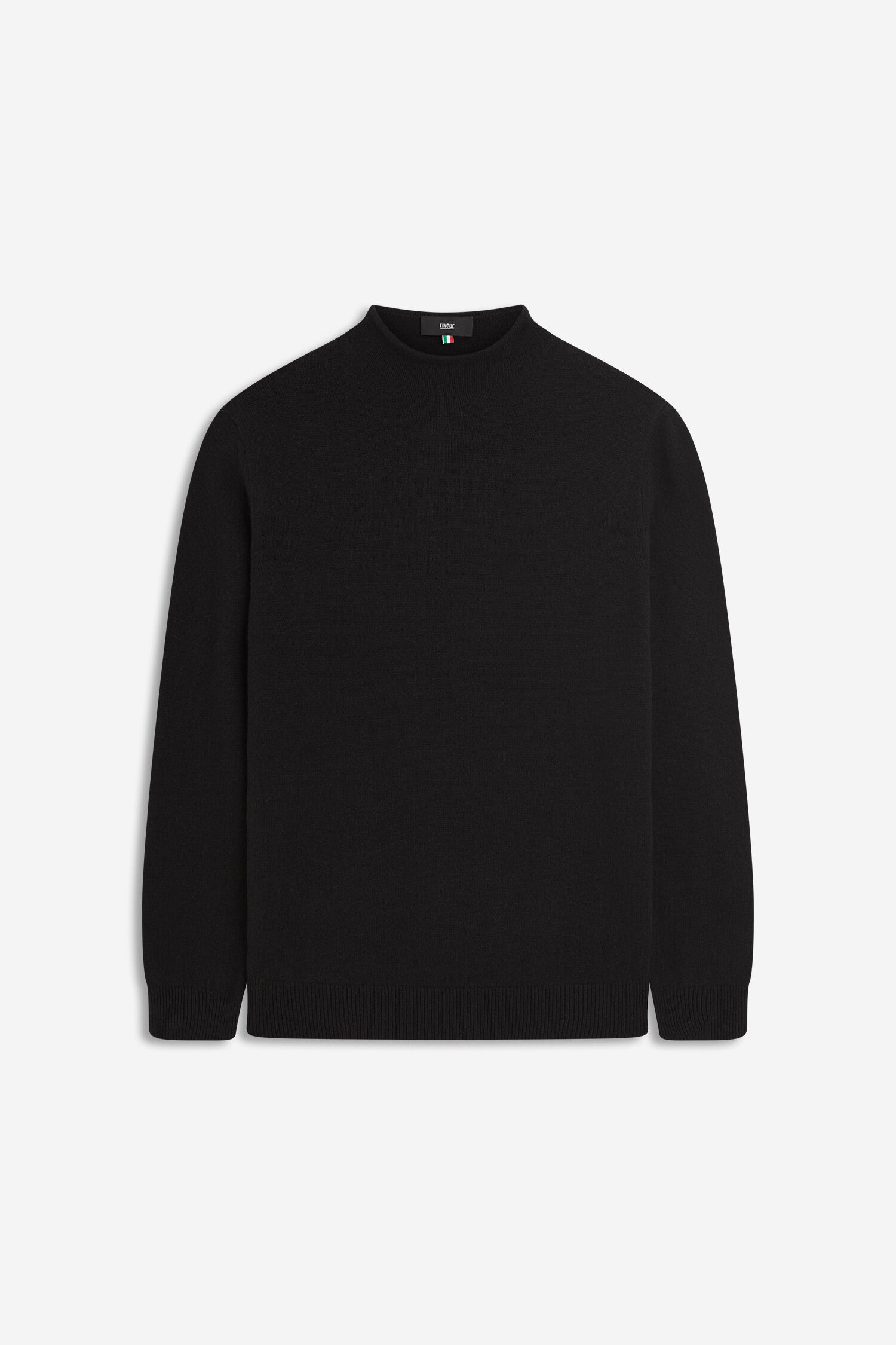 Schwarz, Pullover, Sweater, Rundhalsausschnitt, Kaschmir?