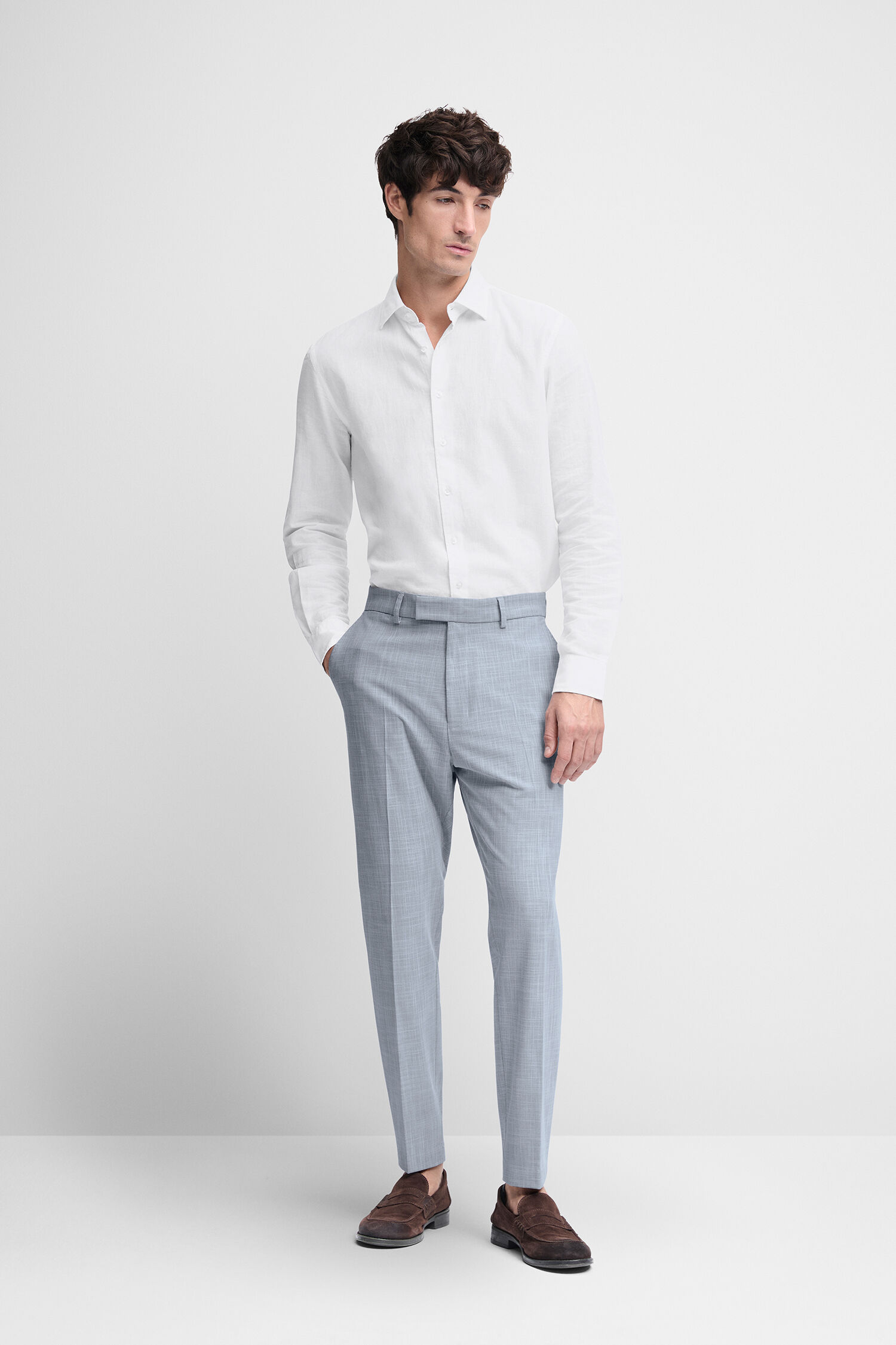 Hemd, Hosen, Erwachsener, Mann, Person - hellblau