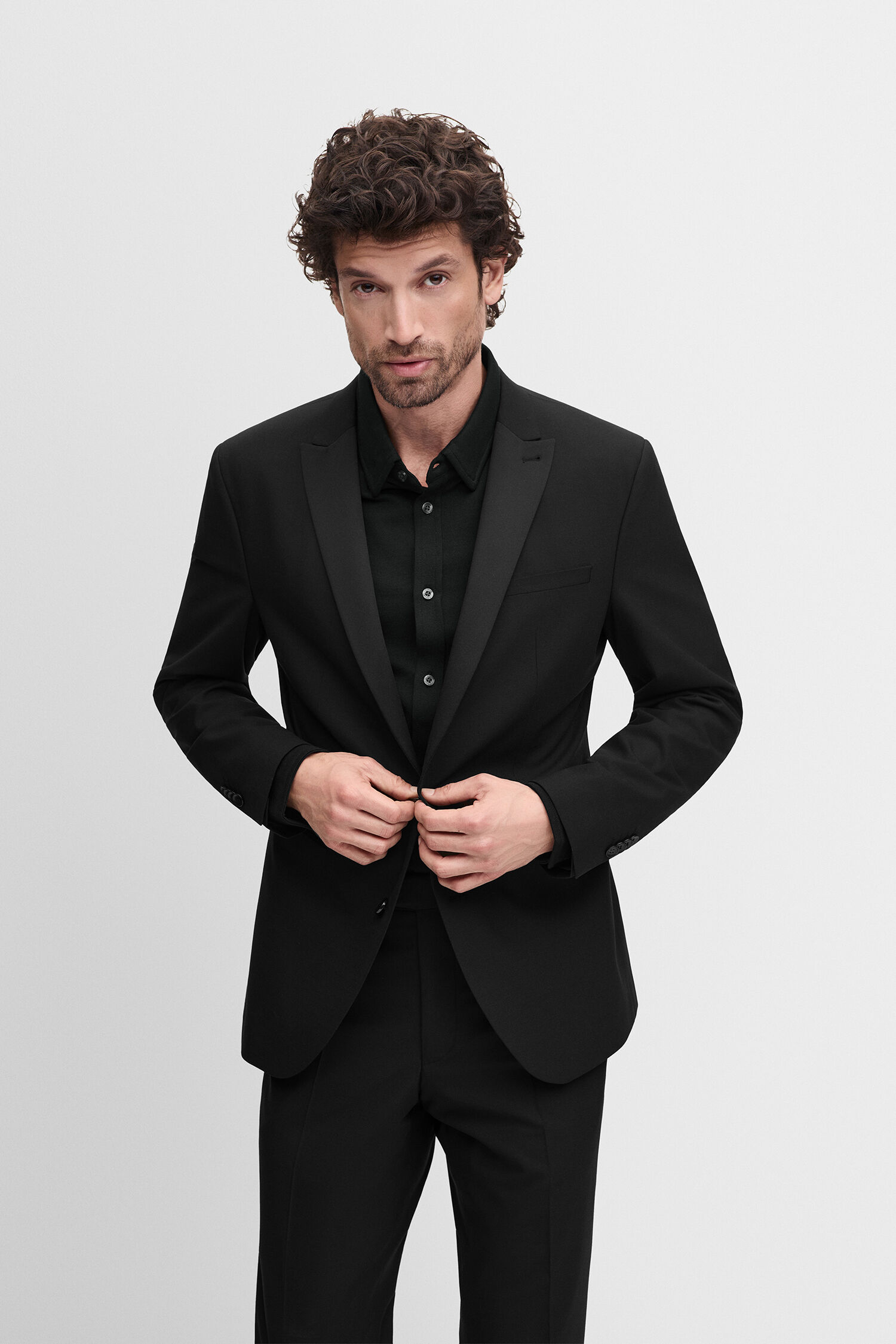 Anzug, Hemden?, Schwarz, Sakko, Hose