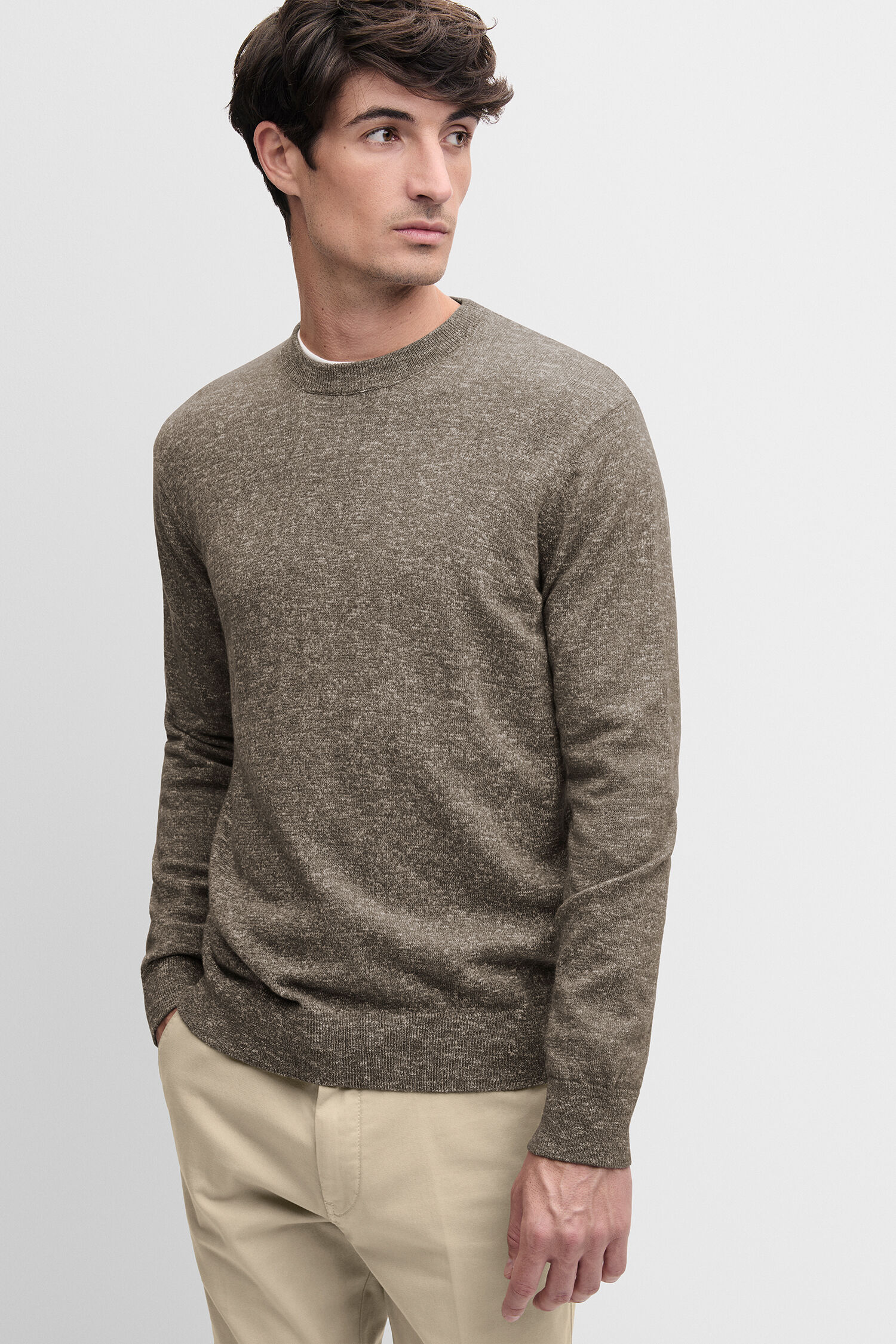 Pullover, Knitwear, Langarm, Beige, Strickpullover