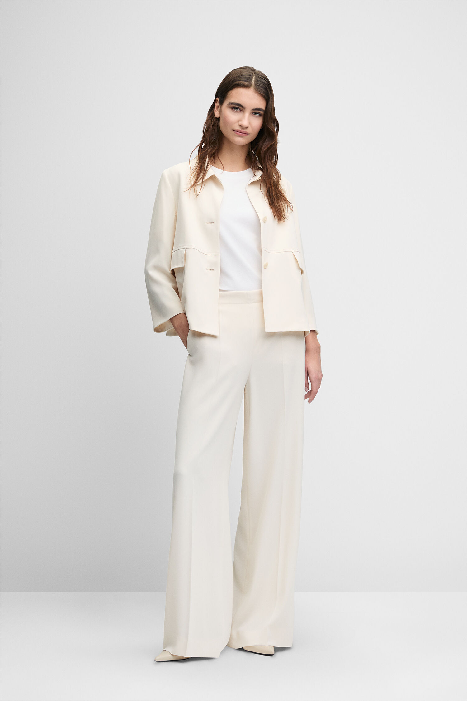 Hose, Anzug, Weiß, Jacket?, Business