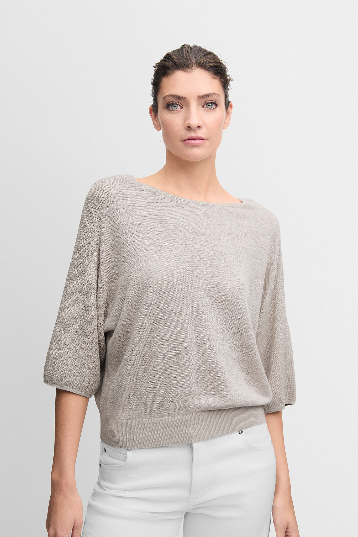 Bluse, Person, Pullover, Modisch, Langarm - beige