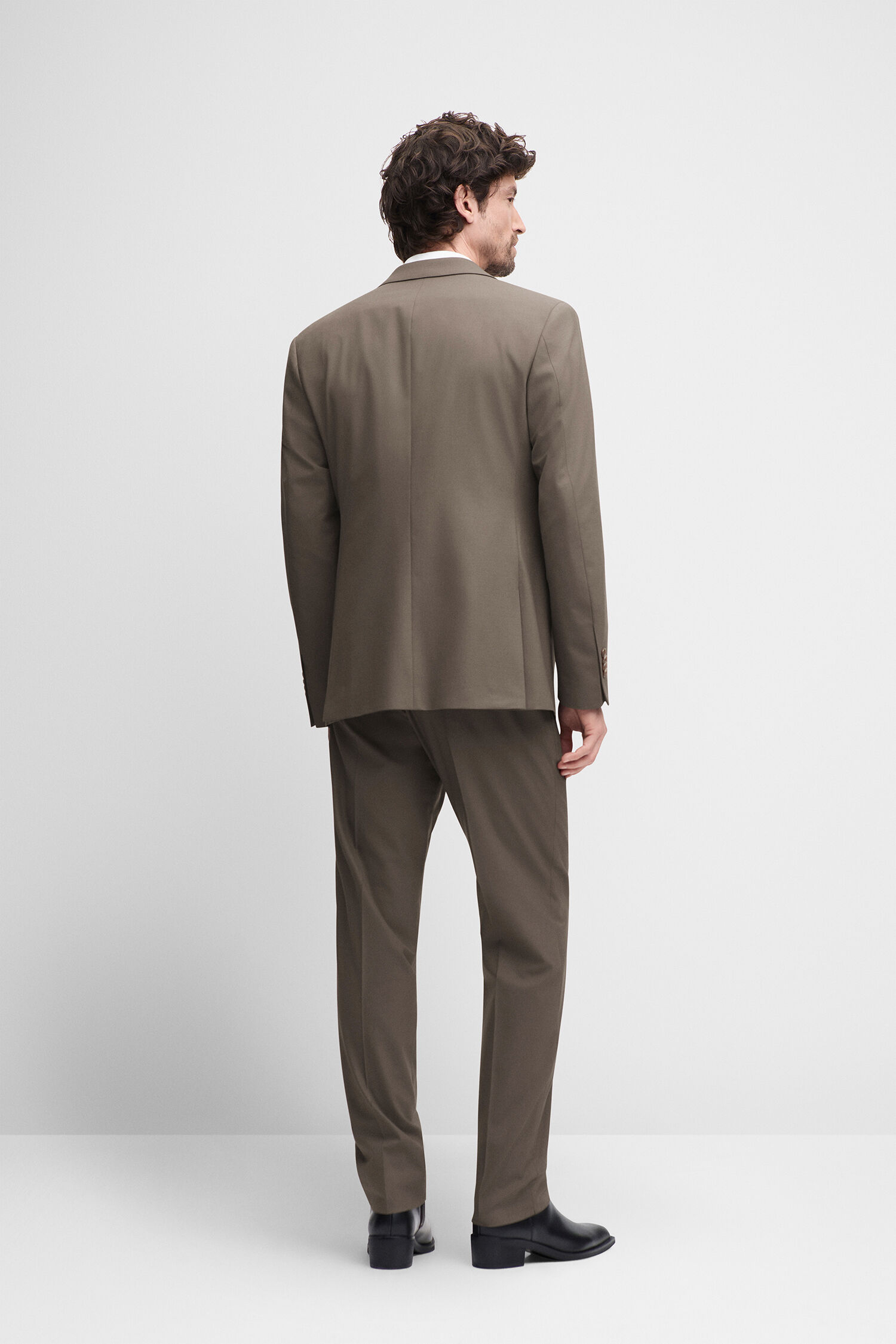 Anzug, Herren, taille, einreihig, braun