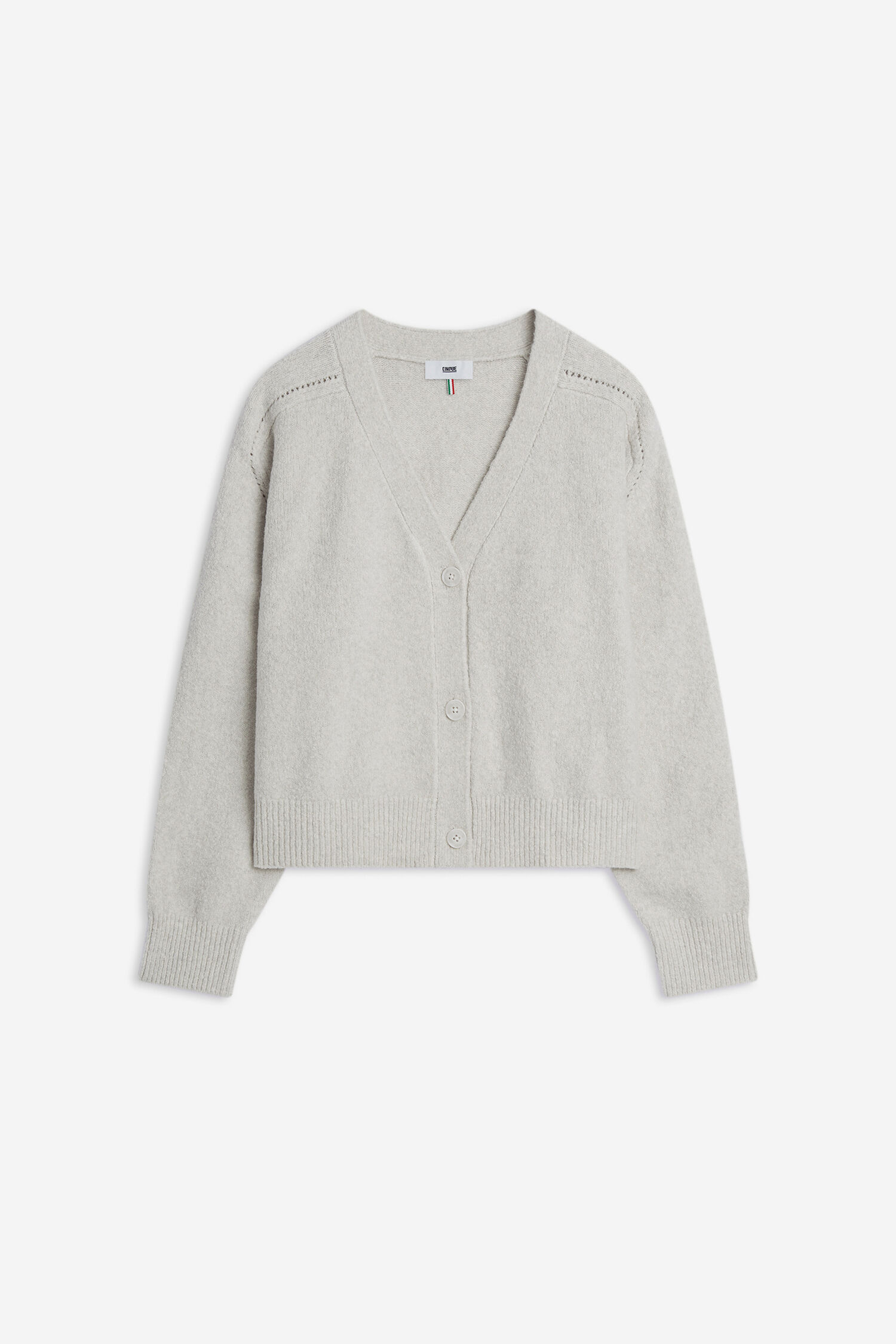 Cardigan, Knopf cardigan, Strickjacke, Oversized knit, Hellgrau