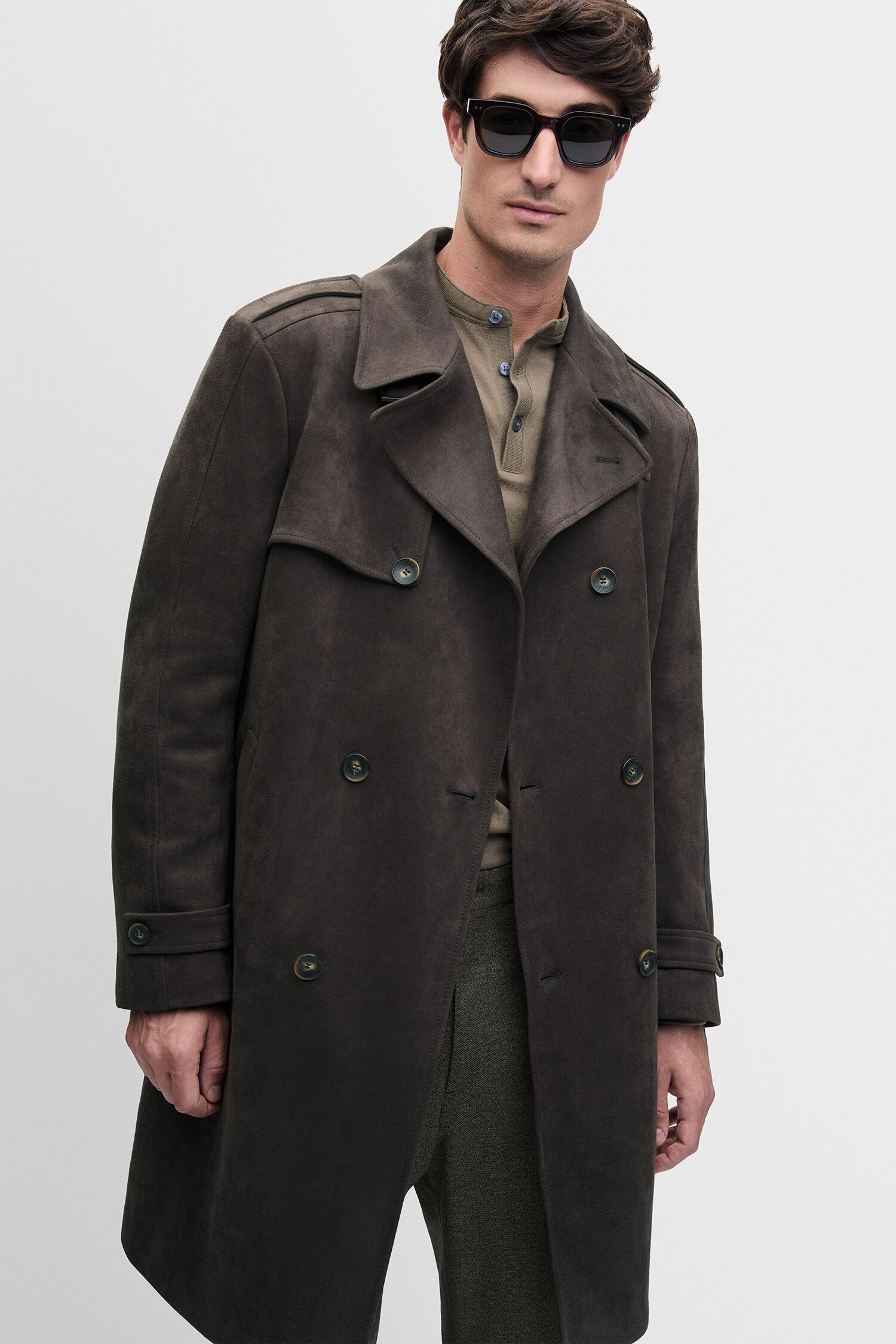 Mantel, Dufflecoat, Wollmantel, Gürtel, Knöpfe