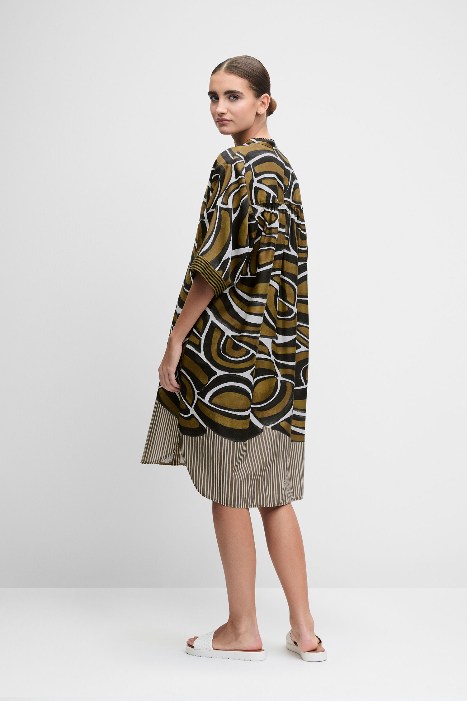 Poncho, Kleid, Mustermix, Druck, Gestreift