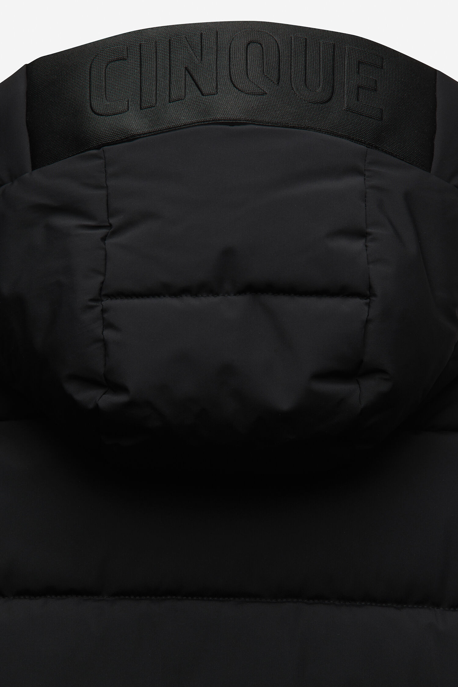 hoodie, Puffer, schwarz, Kragen, markenlos