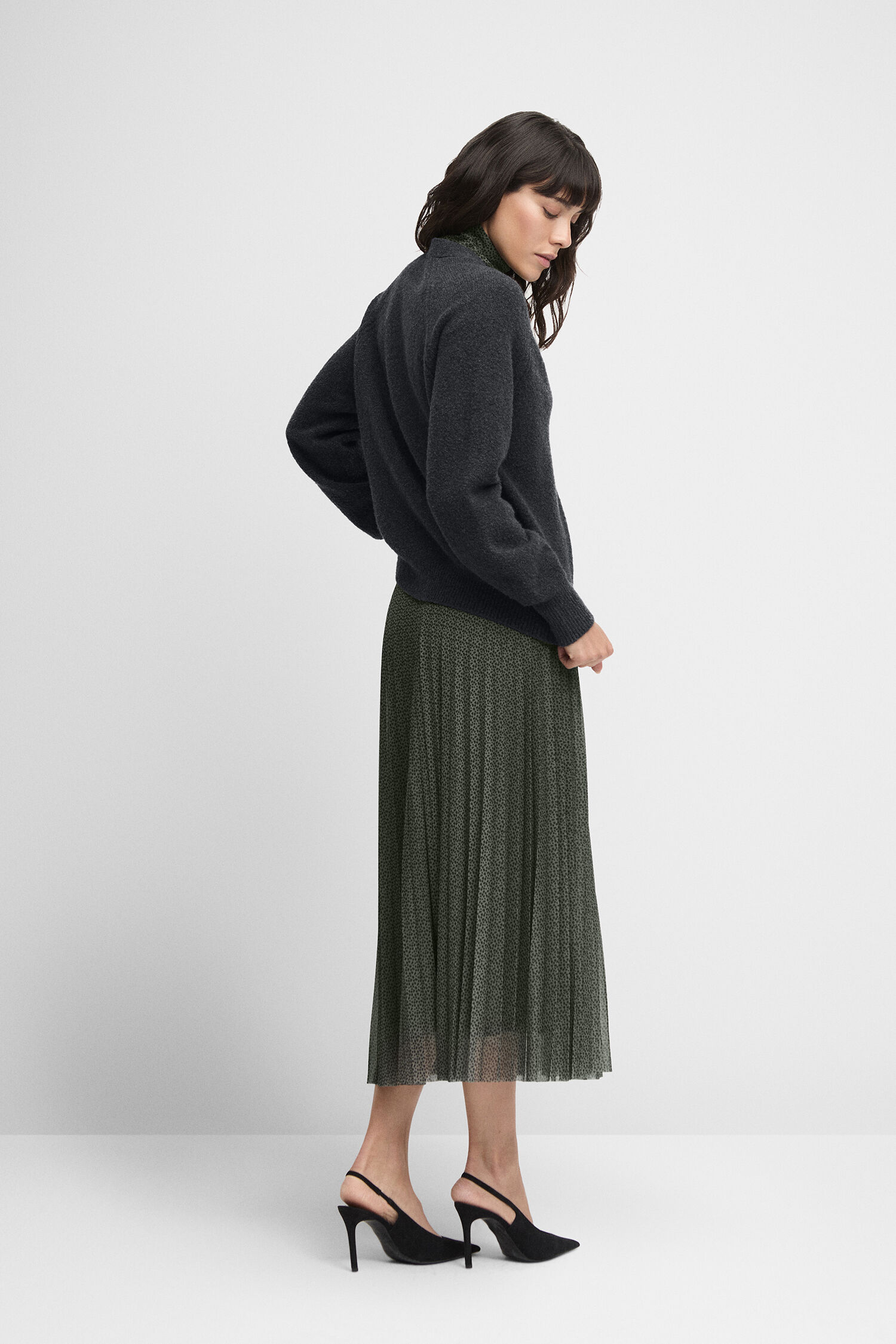 Strickjacke CIVIVIANI Rock, Hoher Absatz, Schuh, Person, Frau