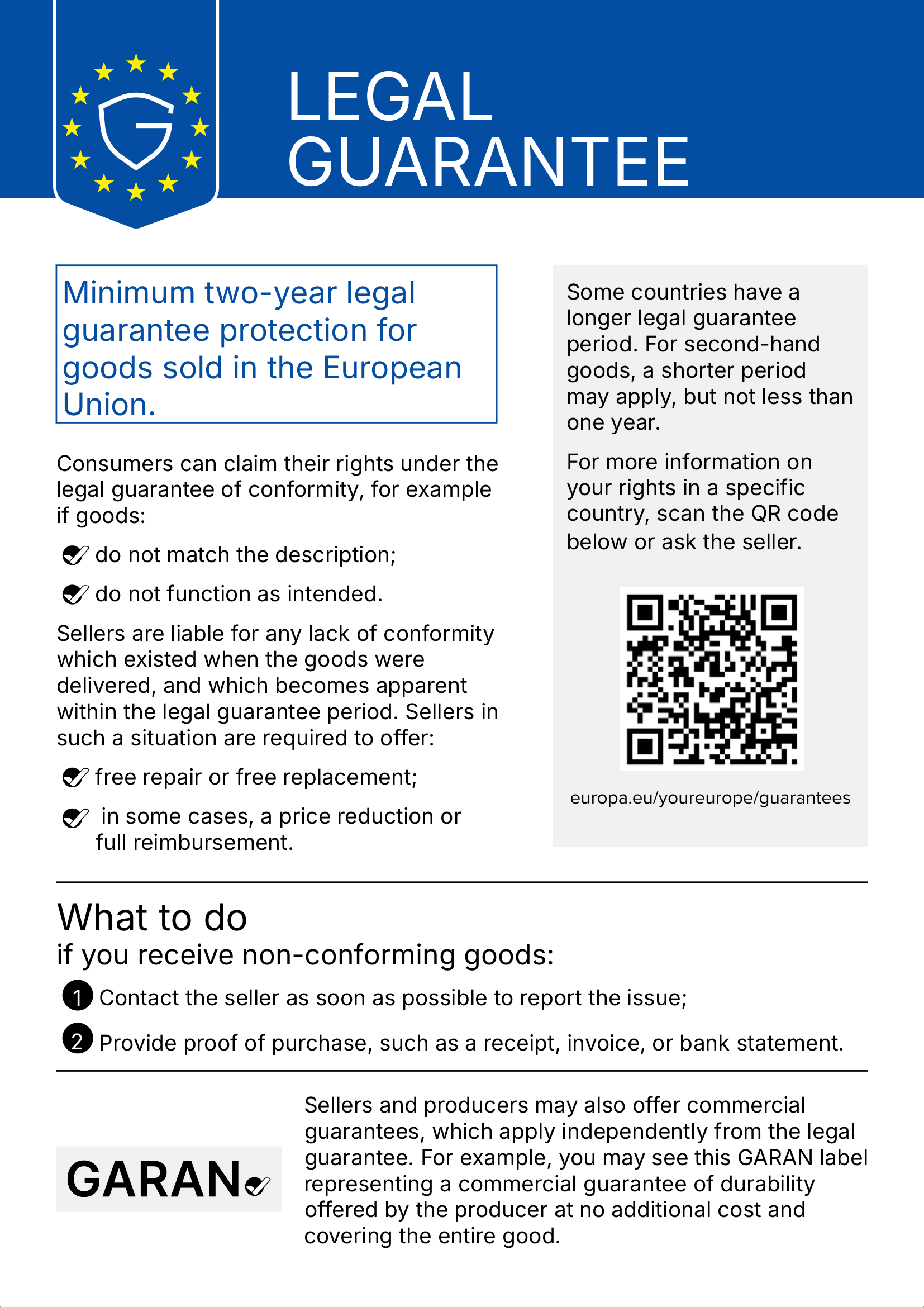 garantie, rechtlich, zertifikat, garant, QR-code