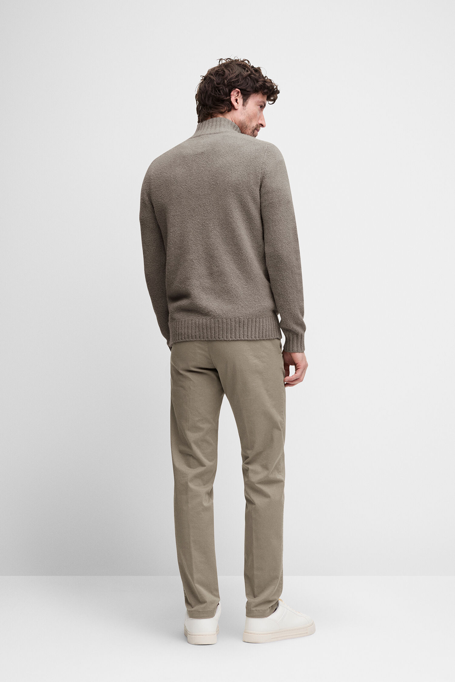 Pullover, Knitwear, Turtleneck, Beige, Hose