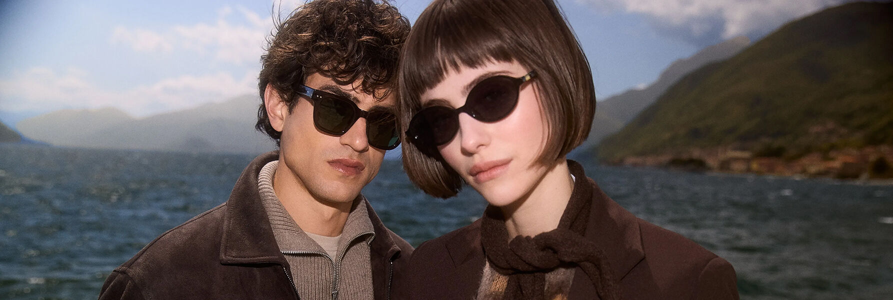 Sonnenbrille, Sunglasses, Paar, Stricktuch, Küstenlandschaft