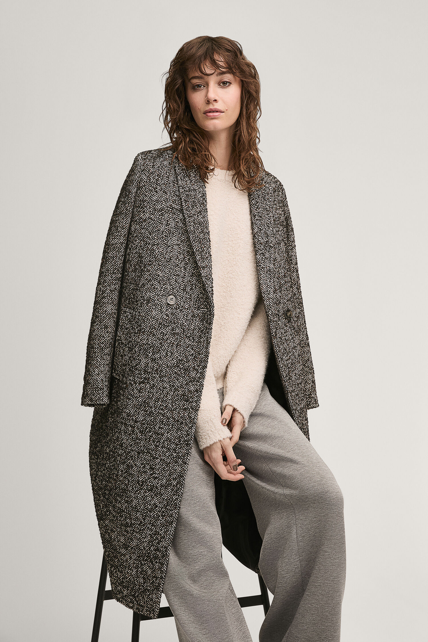 Bekleidung, Mantel, Strickwaren, Pullover