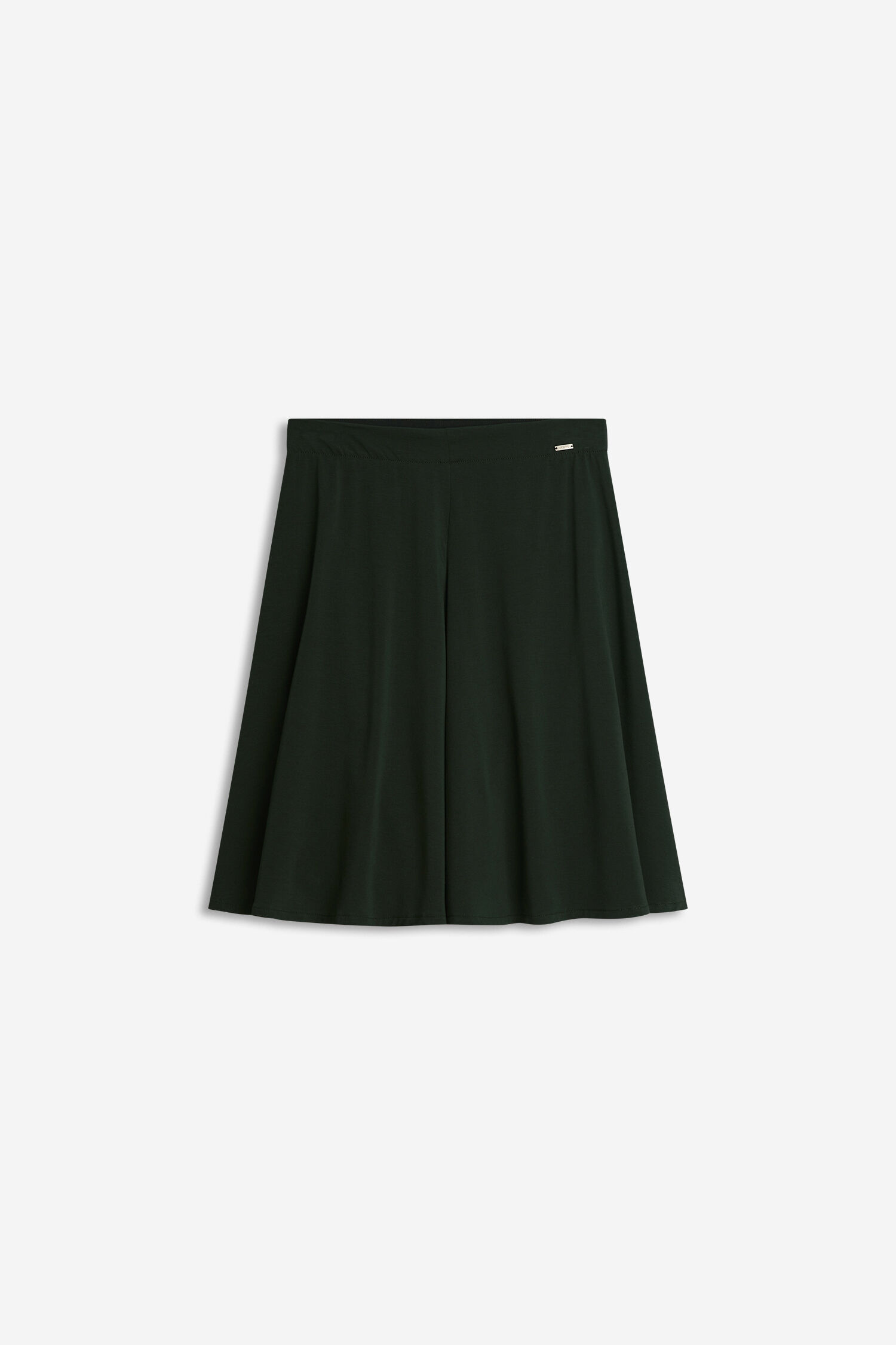 rock, skirt, mid-length, dunkelgrün, falten