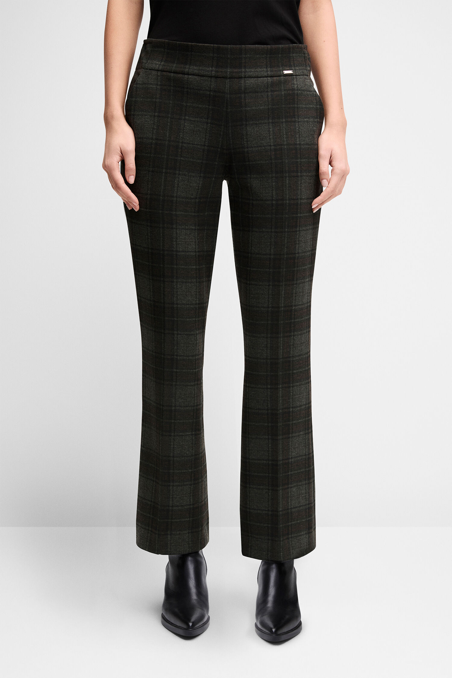Anzug, Glencheck, Plaid, Dunkelgrau, Hose