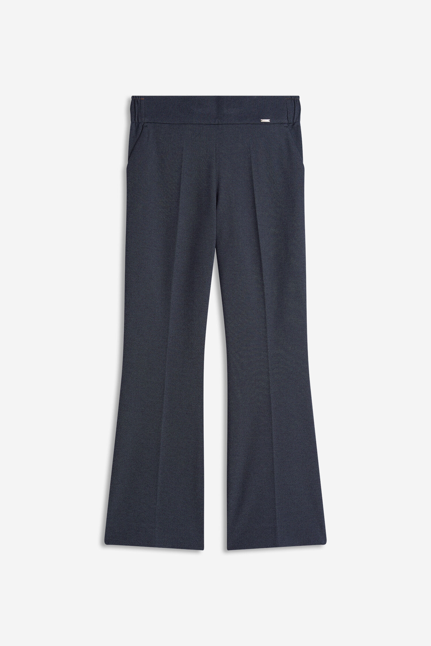 Hose, Pantalon, Marineblau, Kreuznaht, Breite Beine