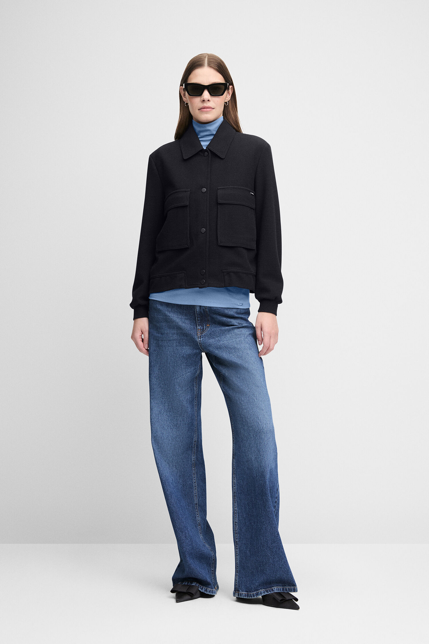 Hosen, Jeans, Langarm, Weste, Hemd