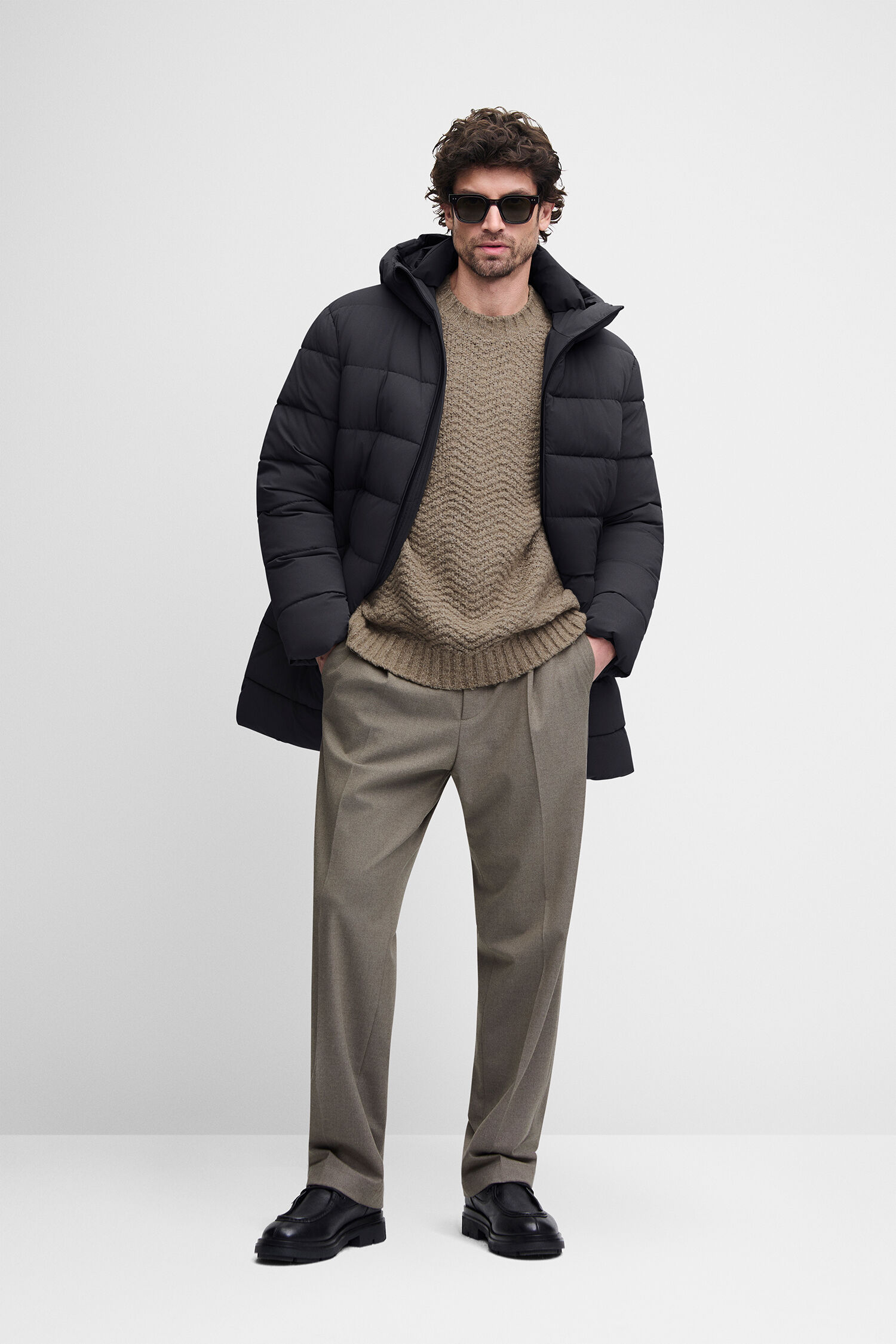 damenjacke, pufferjacke, daunenjacke, schwarz, herrenoutfit