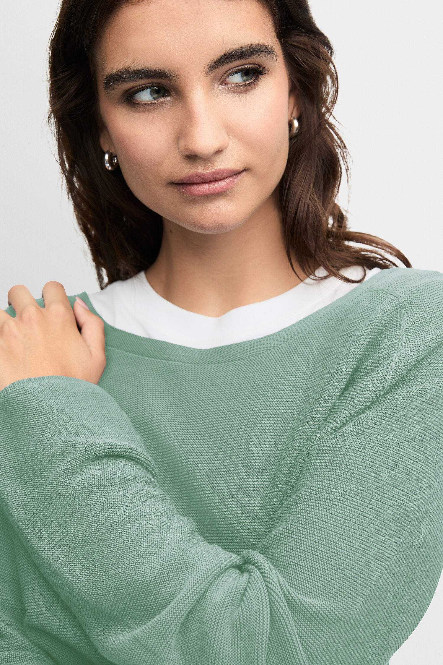 Langarm, Ärmel, Pullover, Person, Frau