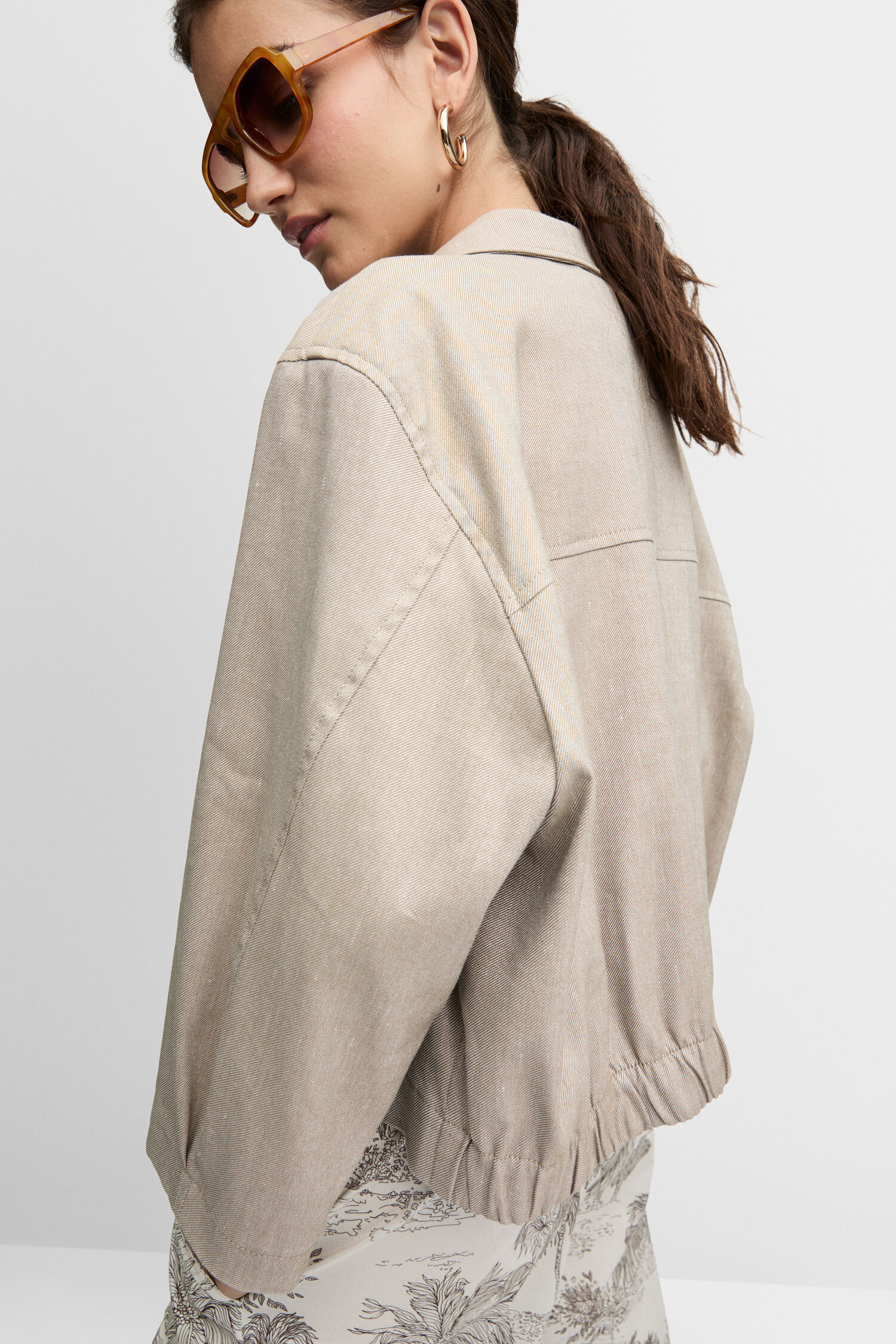 Mantel, Sonnenbrille, Jacke, Blazer, Leinen