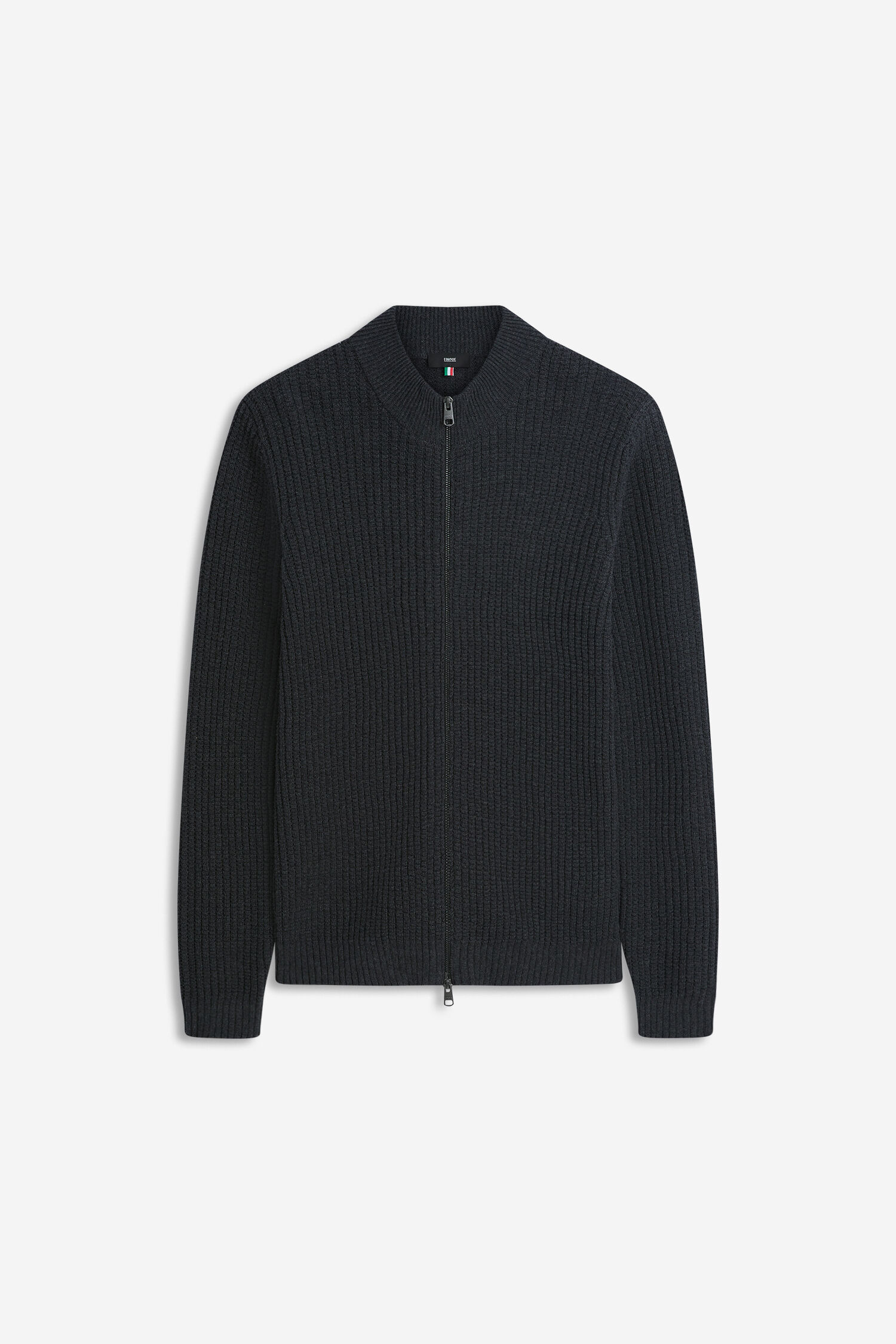 Pullover, Knitwear, Reißverschluss, Rundhals, Navyblau